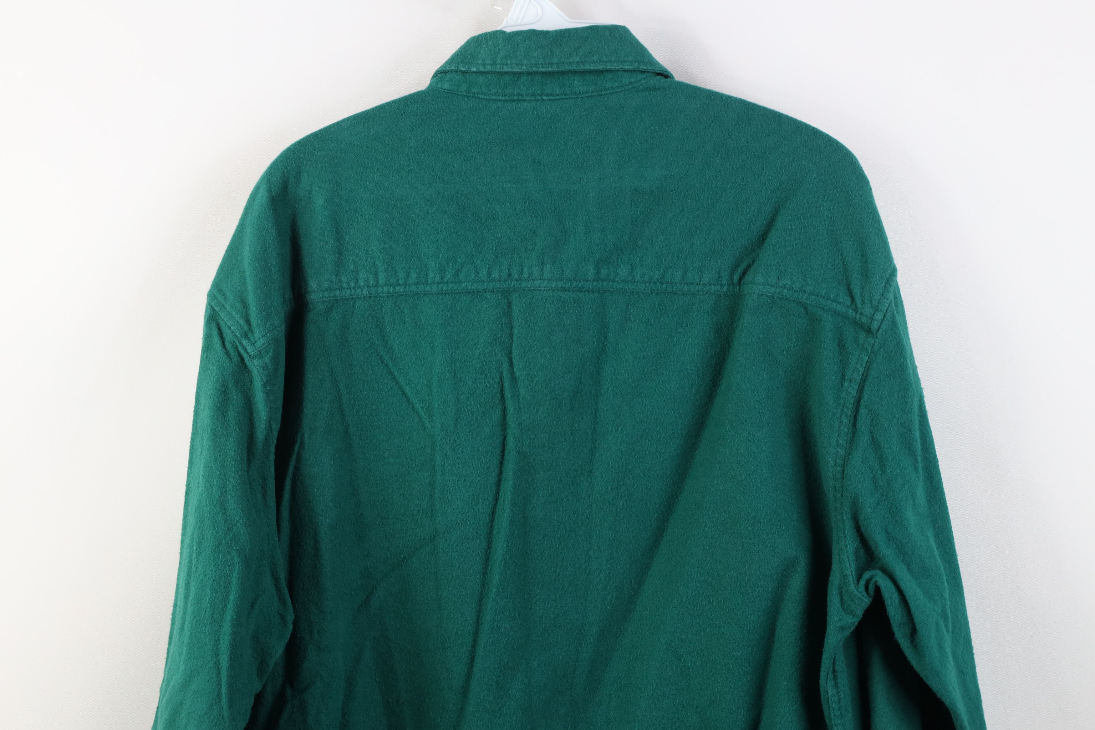 Vintage Vintage 70s Streetwear Cloth Collared Button Shirt Green Size US L / EU 52-54 / 3 - 13 Thumbnail