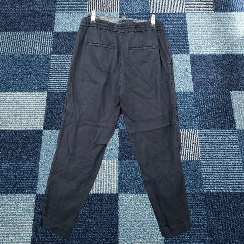 Ann Taylor Ann Taylor Loft Pants Womens XS Black Linen Jogger Mid Rise Tapered Drawstring Size 26" / US 2 / IT 38 - 1 Thumbnail