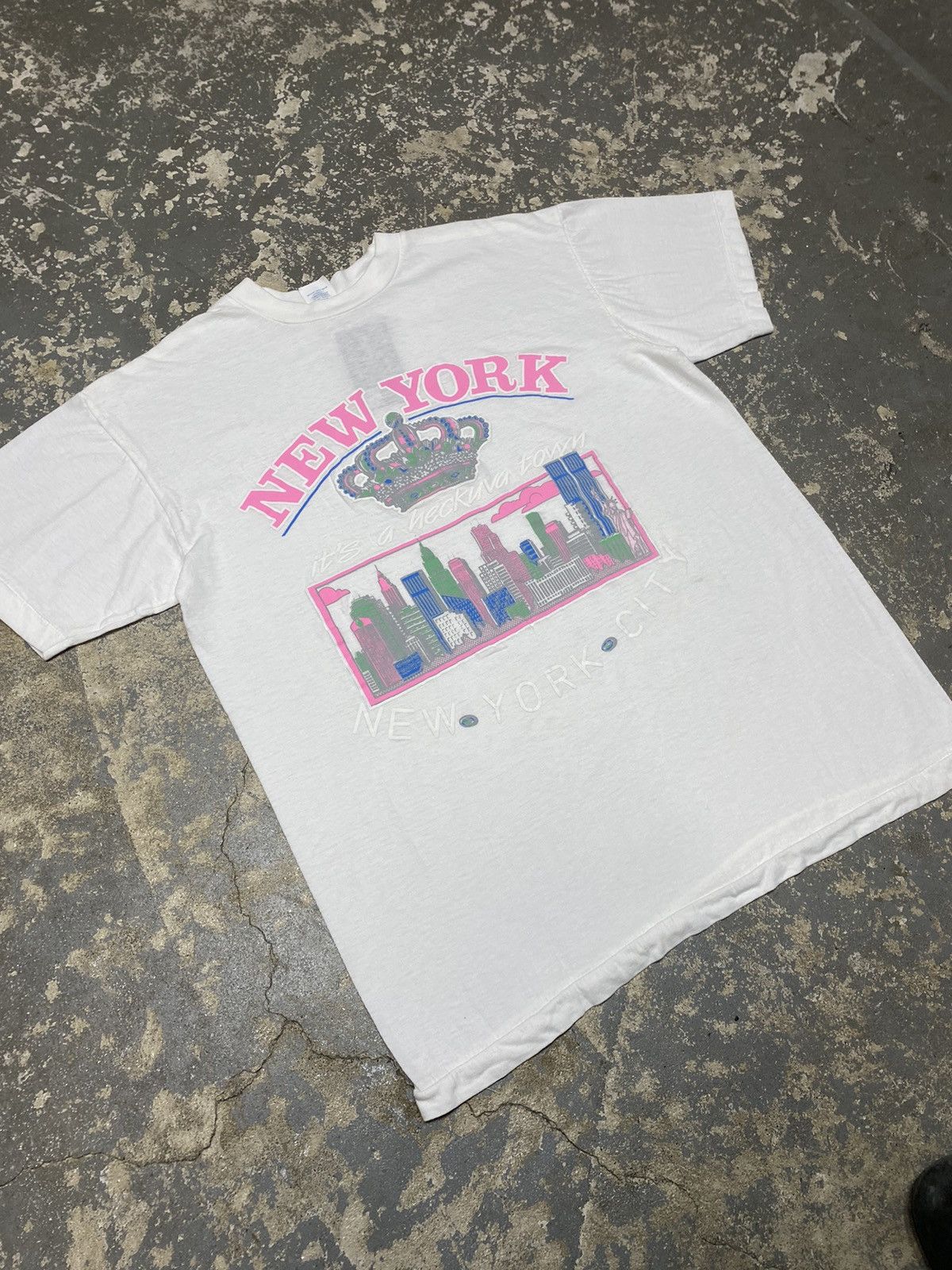 Japanese Brand × Vintage Vintage NYC New York City Tourist 90s New Old Stock Tshirt Size US L / EU 52-54 / 3 - 7 Thumbnail