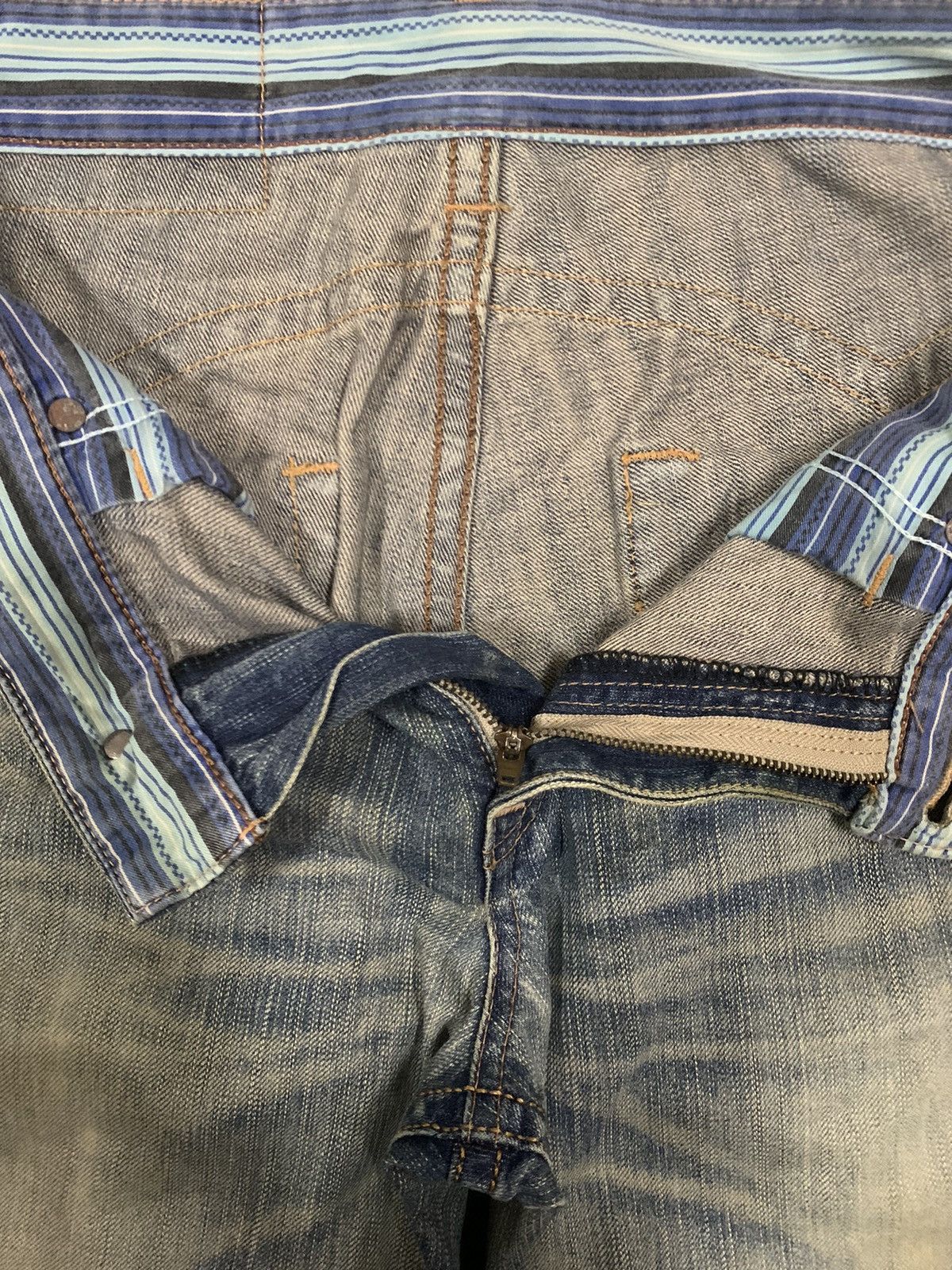 Edwin Vintage Edwin XV Mud Wash Distressed Grunge Jeans Size US 31 - 5 Thumbnail