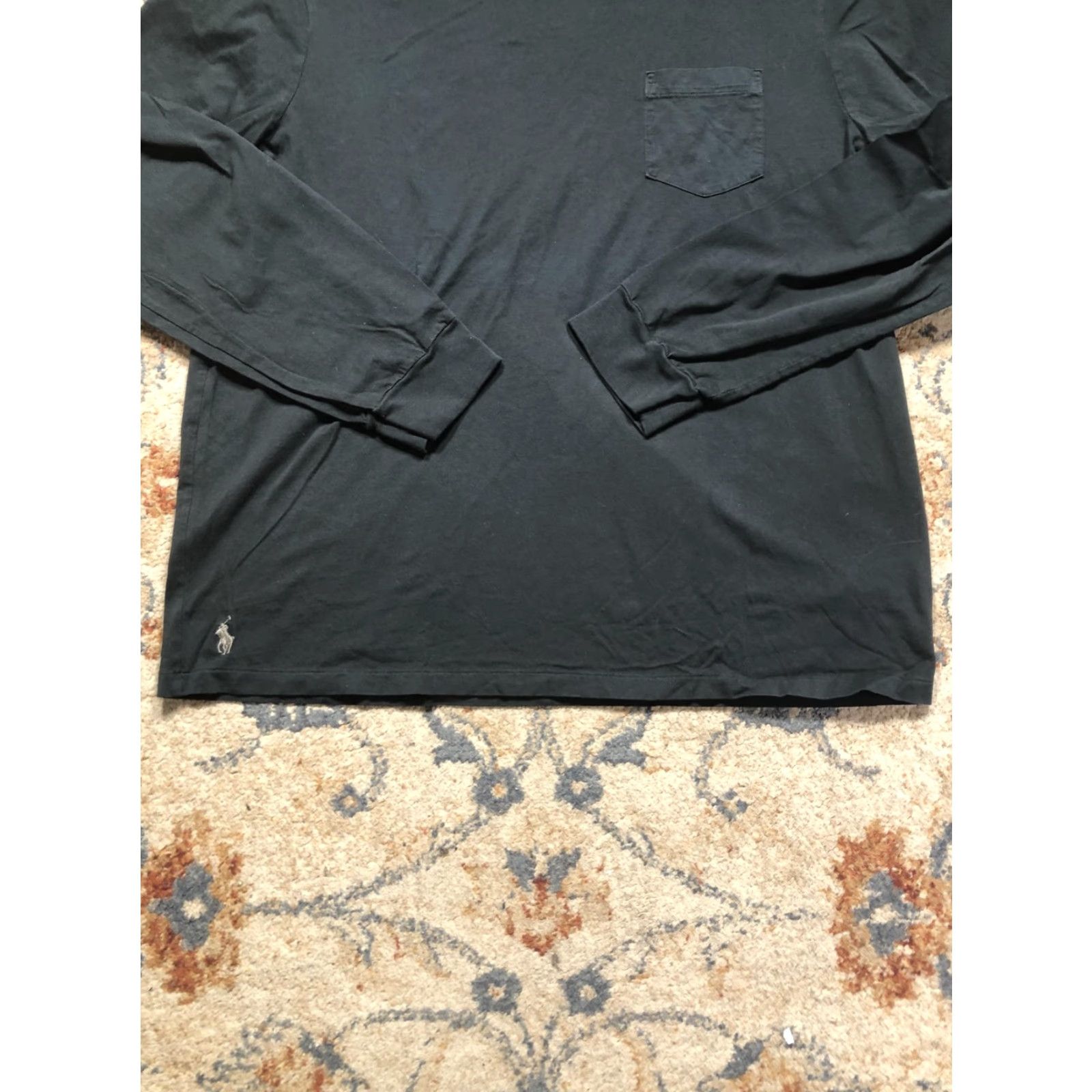 Polo Ralph Lauren Polo Ralph Lauren Shirt Mens XL Black Long Sleeve Pocket Pony Logo T-Shirt Size US XL / EU 56 / 4 - 5 Thumbnail