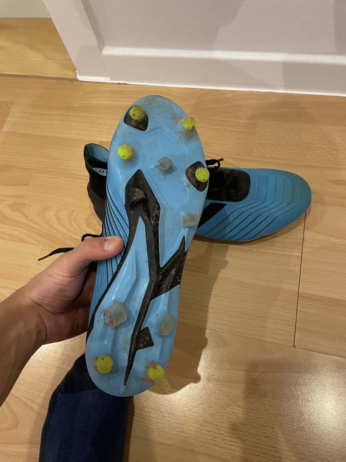 Adidas Adidas Predator 19+ FG Boost Primeknit Blue Soccer Cleats Size US 10.5 / EU 43-44 - 6 Thumbnail