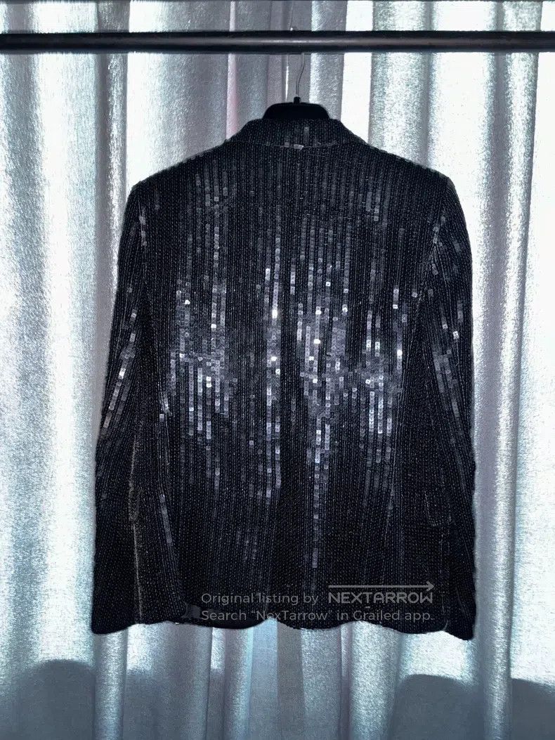 Saint Laurent Paris Saint Laurent Paris Black Scale Smoking Suit Size XS / US 0-2 / IT 36-38 - 2 Thumbnail