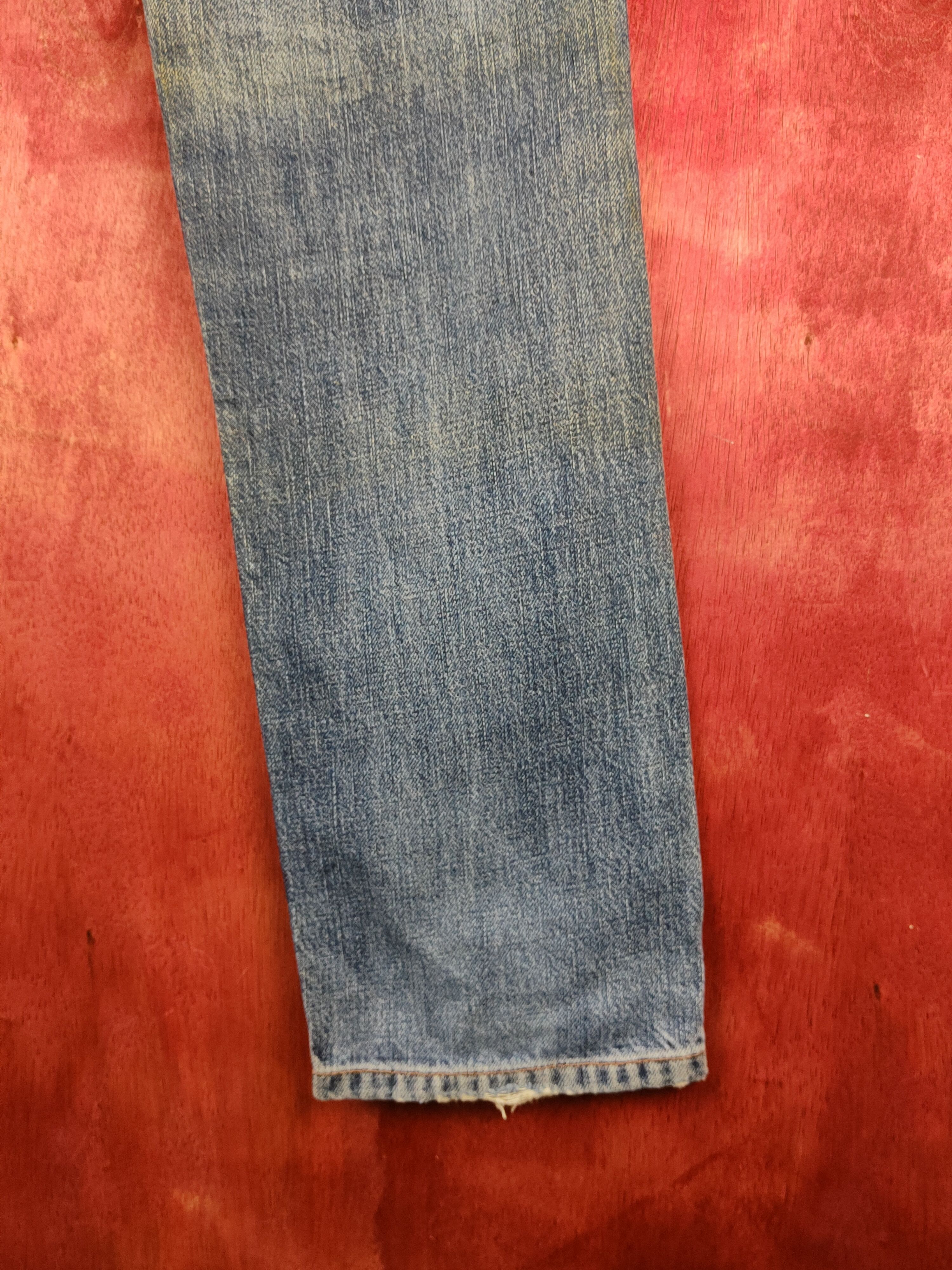 Japanese Brand Stooge&co Blue Distressed Ripped Jeans #S2218 Size US 29 - 12 Thumbnail