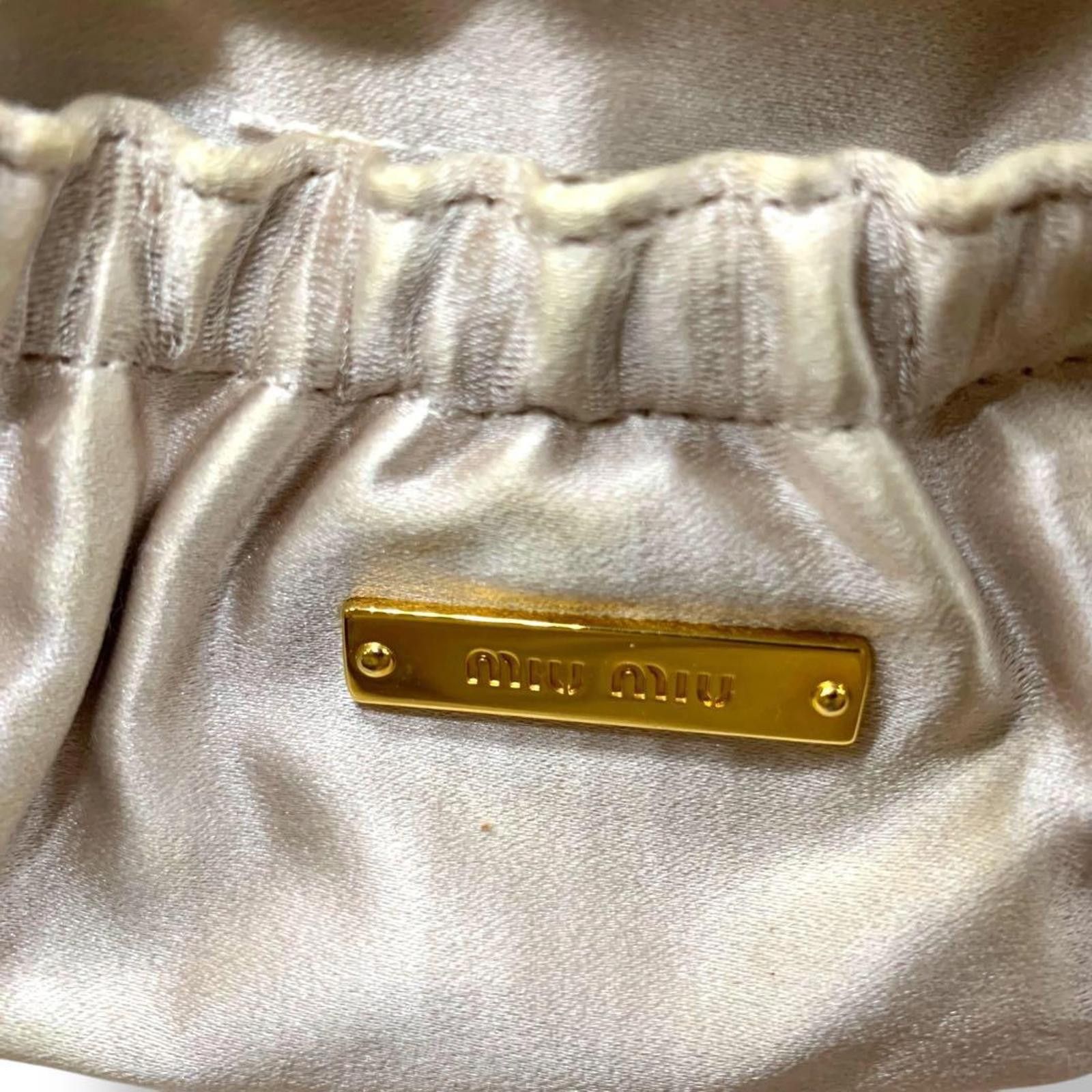 Miu Miu Miu Miu - Yellow Leather Ruffled Satchel Bag Size ONE SIZE - 8 Thumbnail