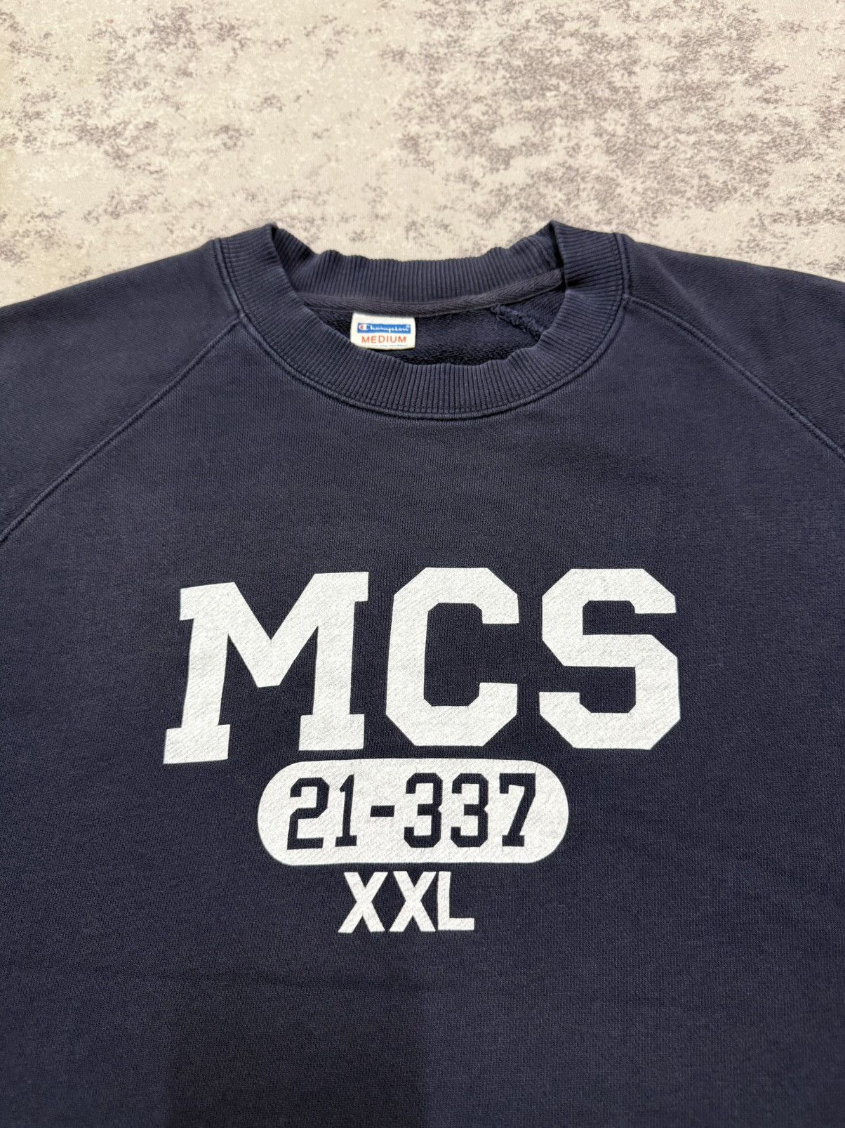 Champion Champion Navy Blue Graphic Text Sweatshirt Size US M / EU 48-50 / 2 - 4 Thumbnail