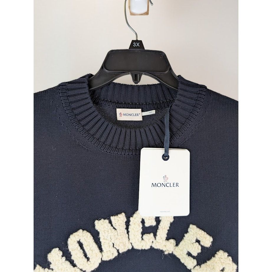 Moncler o1rshd1 Girocollo Tricot Sweater in Navy Size US XXL / EU 58 / 5 - 7 Thumbnail