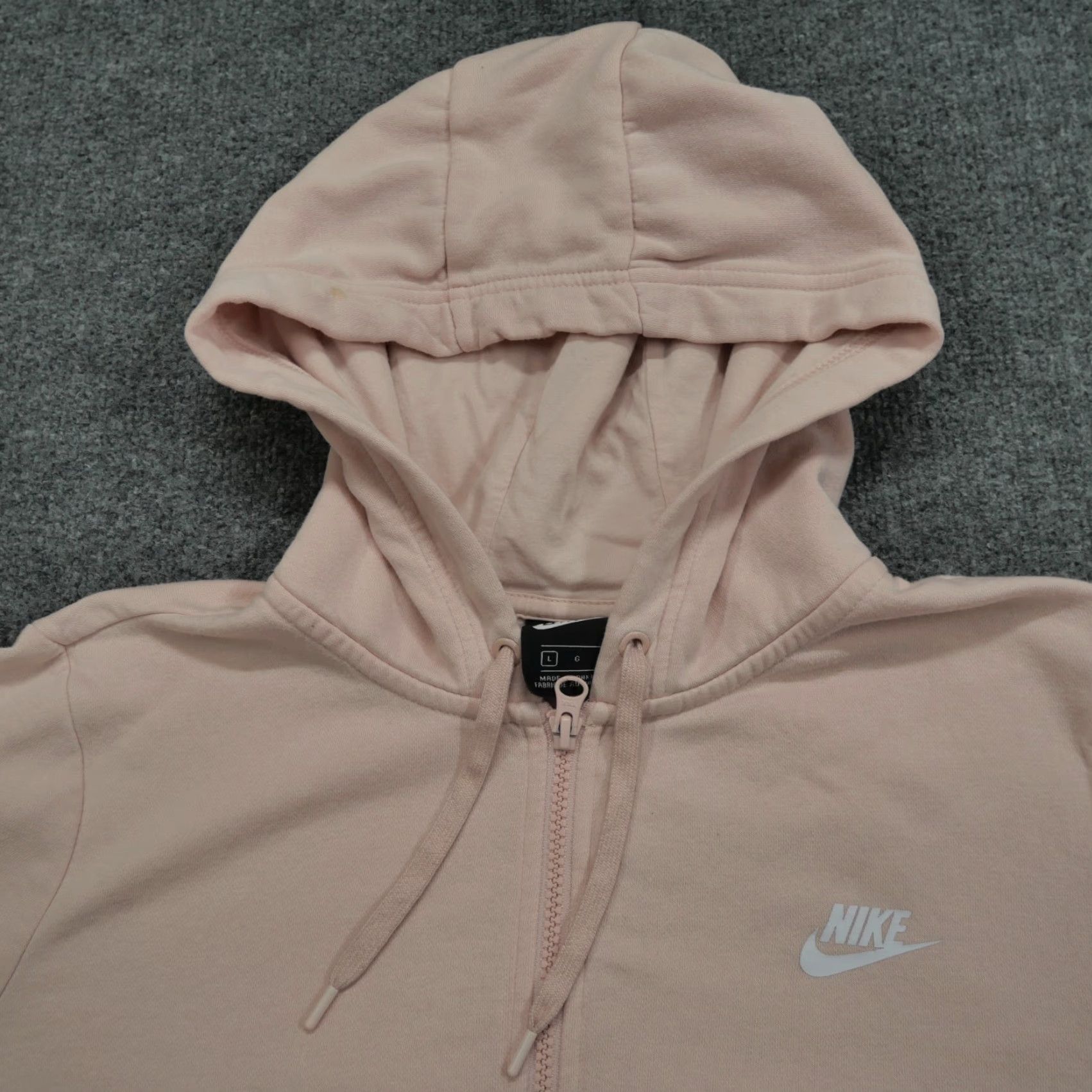 Nike Nike Hoodie Womens Large Pink Full Zip Swoosh logo Size L / US 10 / IT 46 - 3 Thumbnail