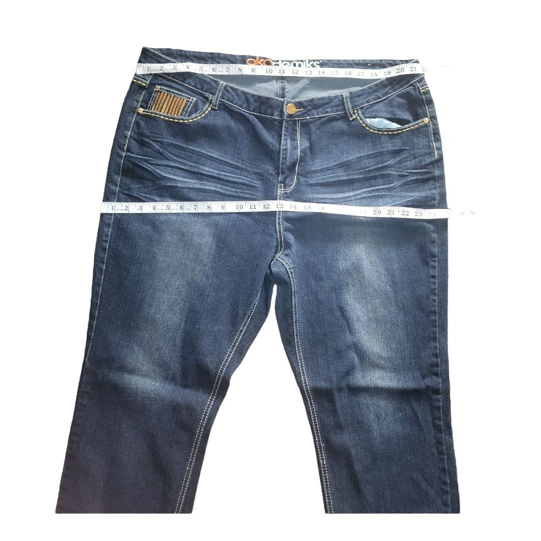 Akademiks Vintage Akademiks Jeans Women Sz 24W Embroidered Straight Le Size 42" / US 20 - 3 Thumbnail