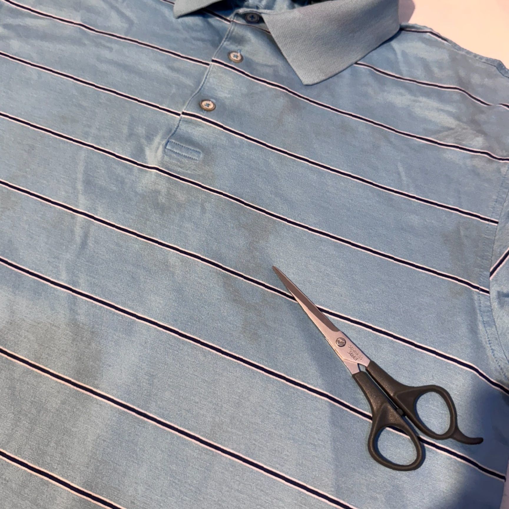 Vintage Bobby Jones Polo Shirt Blue Striped Short Sleeve M Athletic Shirt Men's Golf Polo Size US M / EU 48-50 / 2 - 2 Thumbnail