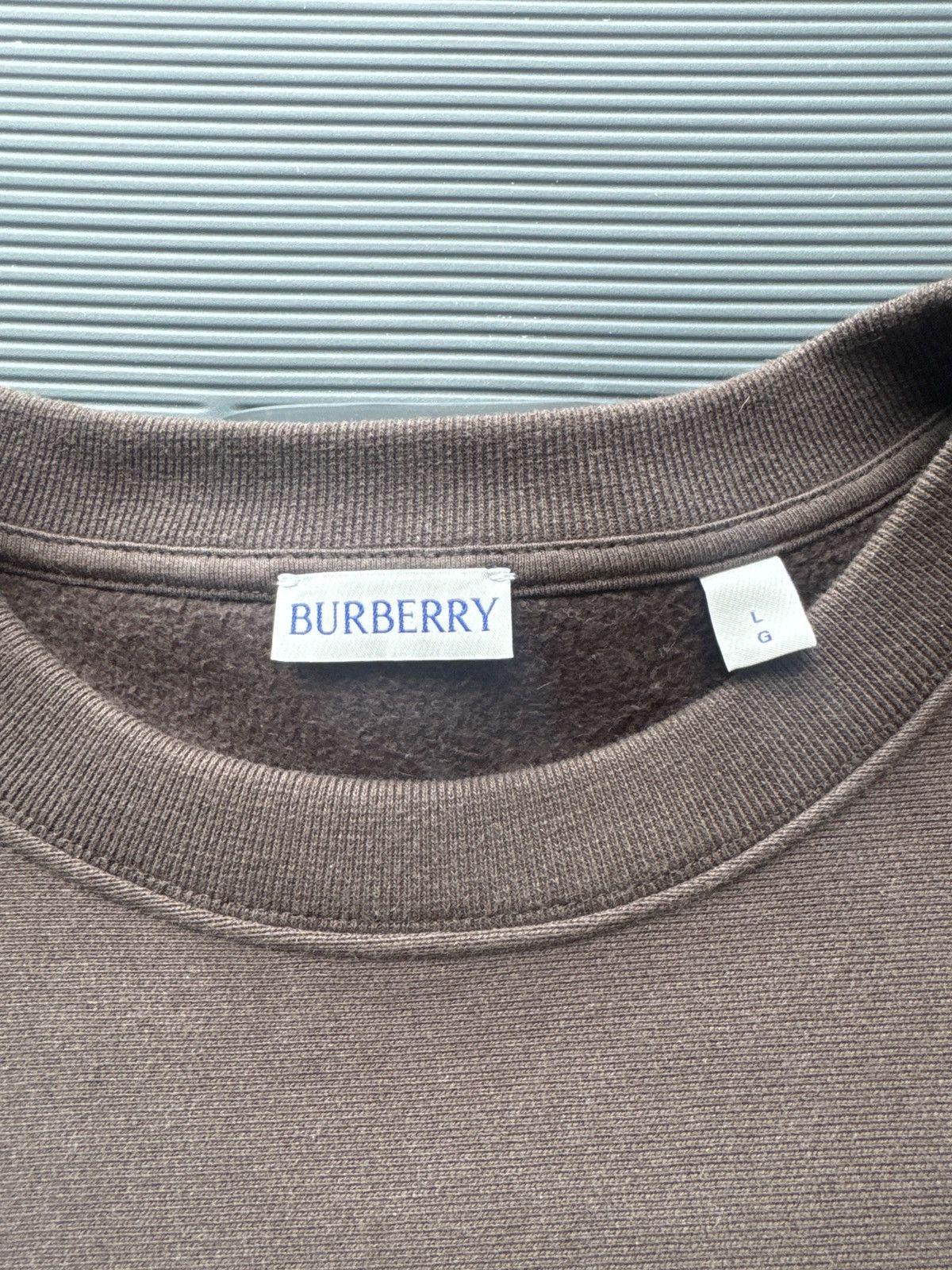 Burberry Burberry Long Sleeved Crewneck Sweatshirt Brown Size US L / EU 52-54 / 3 - 6 Thumbnail
