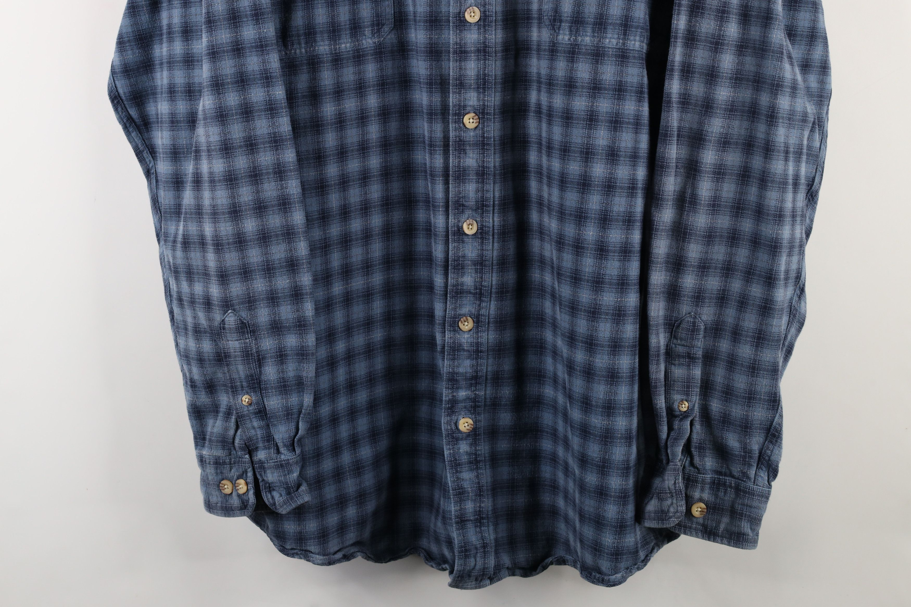 Carhartt × Vintage Vintage Carhartt Out Flannel Button Down Shirt Blue Plaid Size US XL / EU 56 / 4 - 3 Thumbnail