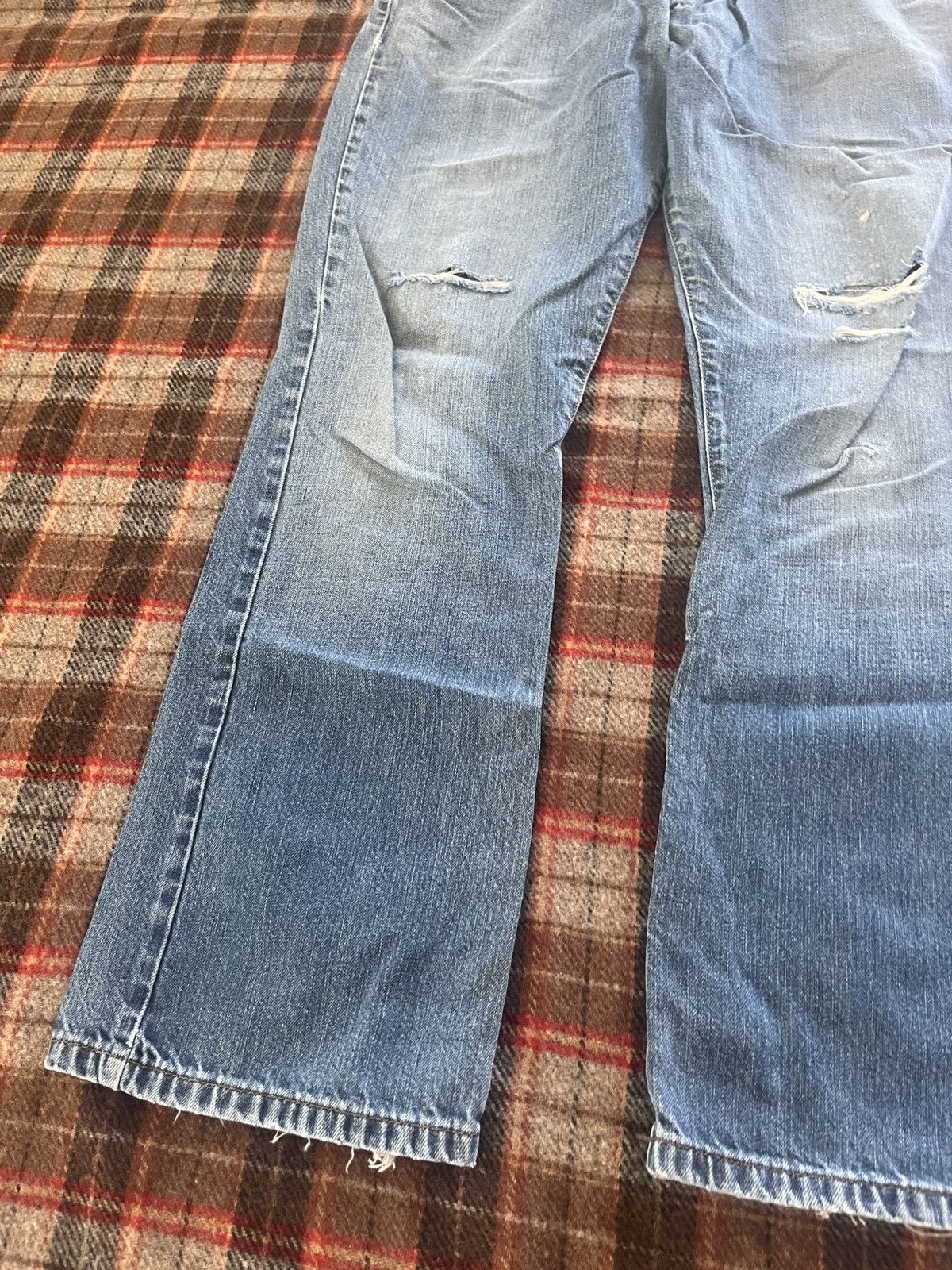 Quiksilver Vintage 2000’s Quiksilver Grunge Skater Flare Blue Jeans 34 Size US 34 / EU 50 - 2 Thumbnail