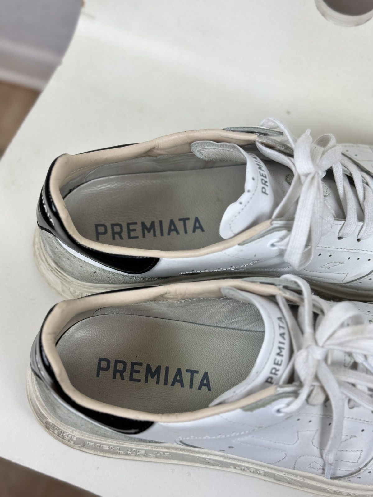 Premiata Men’s PREMIATA QUINN VAR.5254 White Leather Sneakers Size 43 Size US 9 / EU 42 - 8 Thumbnail