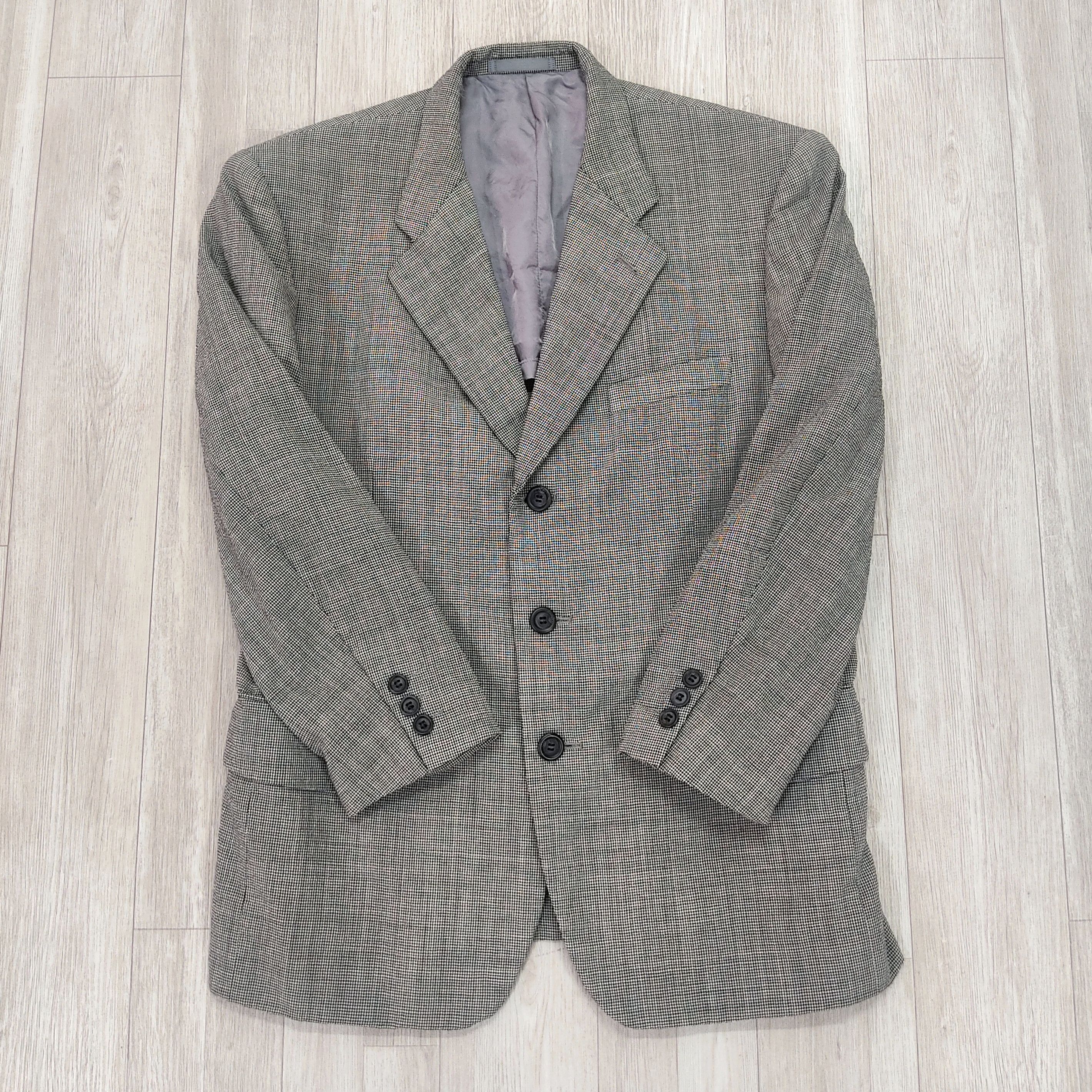 Issey Miyake × Vintage IM MIYAKE Studio Design Checkered Wool Blazer Coat Size US M / EU 48-50 / 2 - 4 Thumbnail