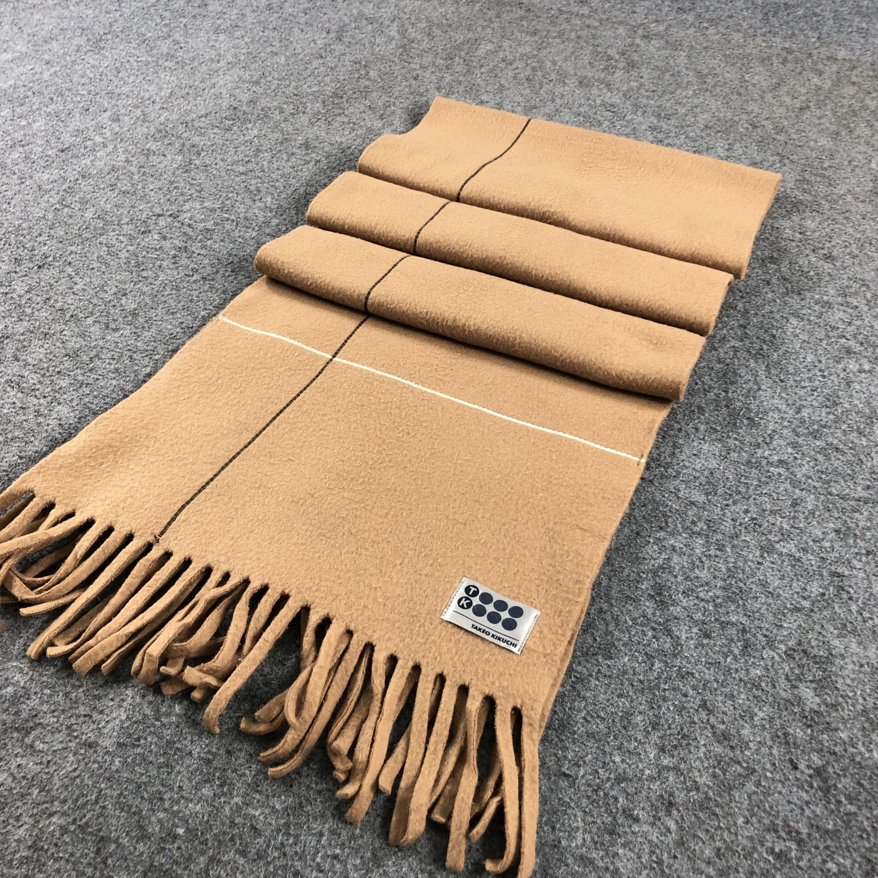 Takeo Kikuchi Takeo Kikuchi Wool Scarf Muffler V829 Size ONE SIZE - 3 Thumbnail