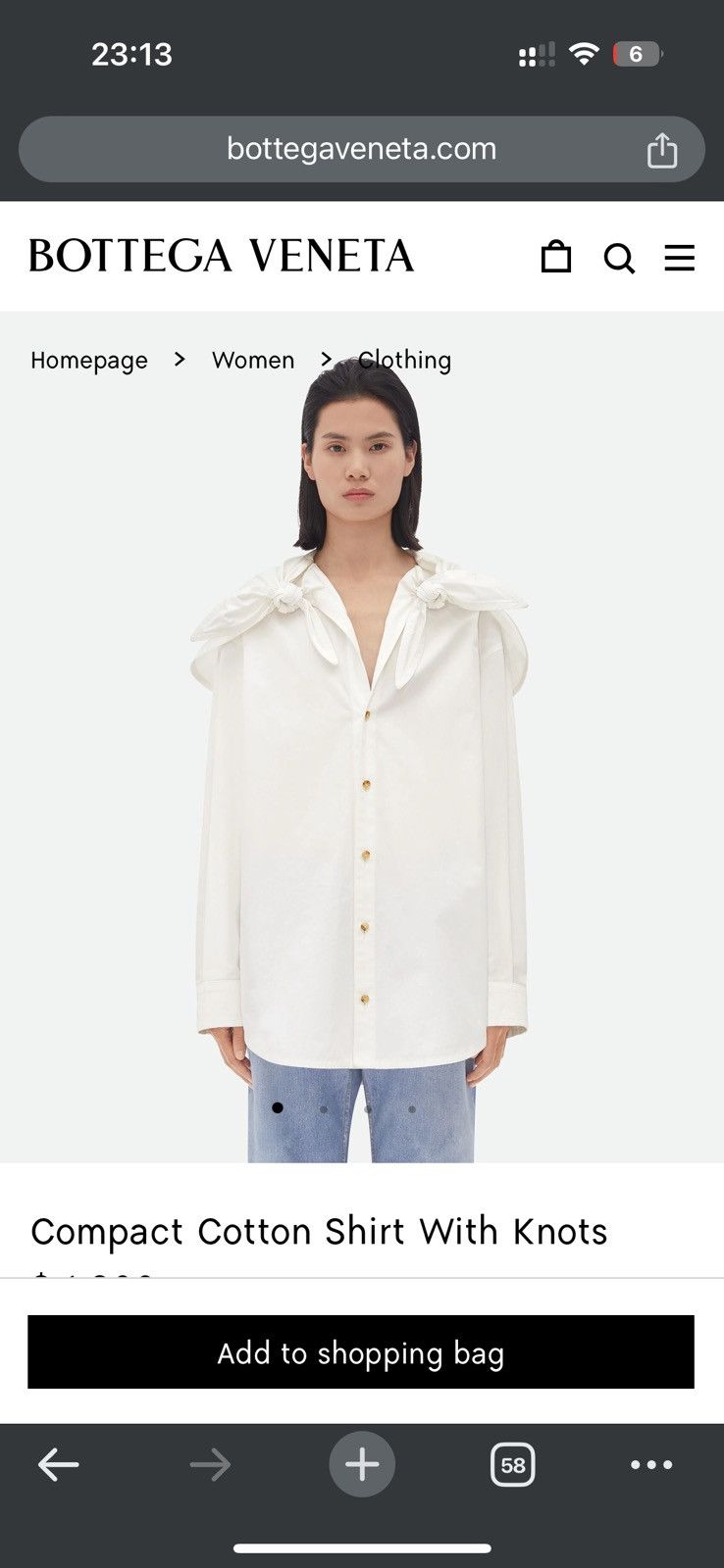 Bottega Veneta Bottega Veneta Shirts FR36 Size XS / US 0-2 / IT 36-38 - 1 Thumbnail