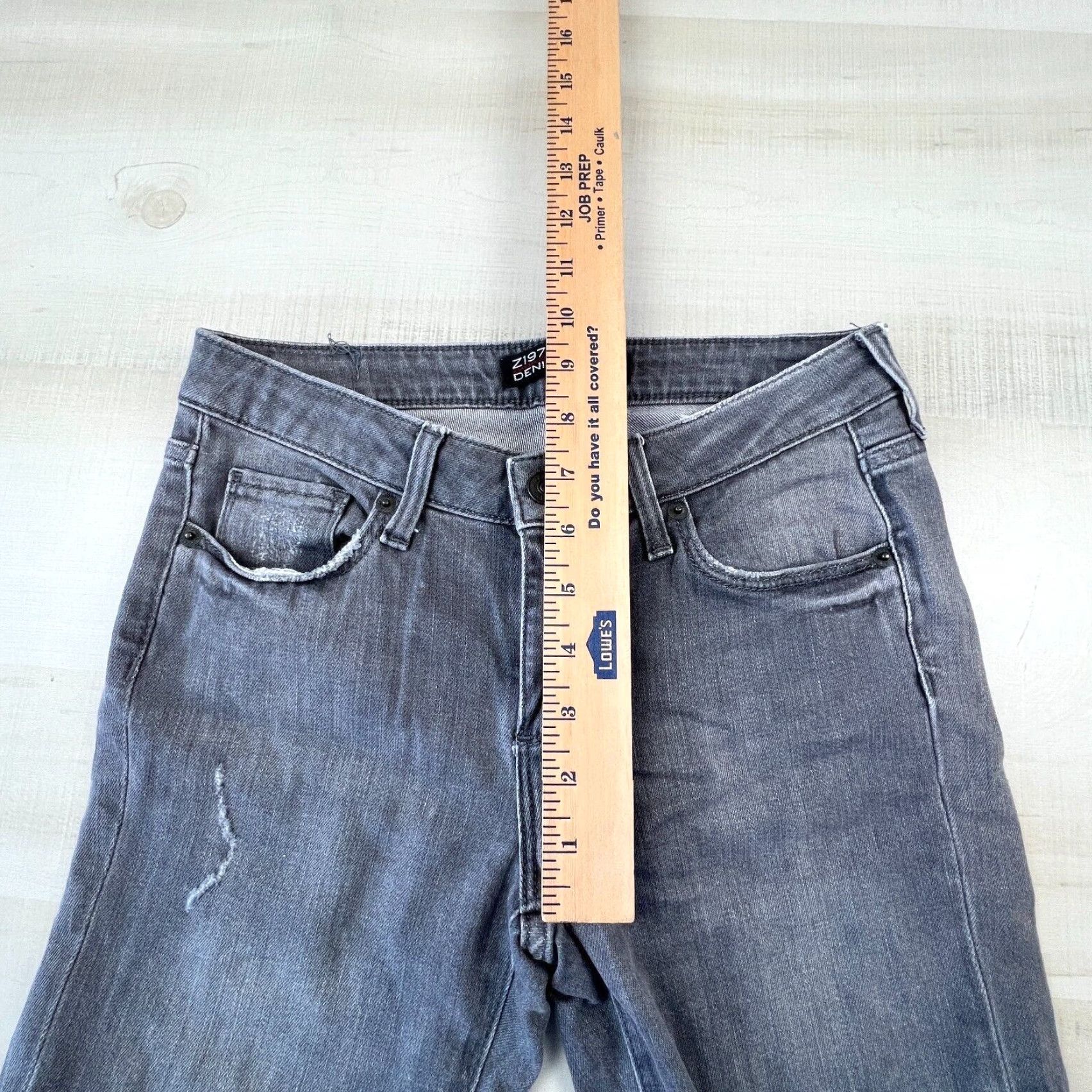 Zara Zara Womens Skinny Jeans 2 Gray Distressed Low Rise Stretch Size 26" / US 2 / IT 38 - 6 Thumbnail