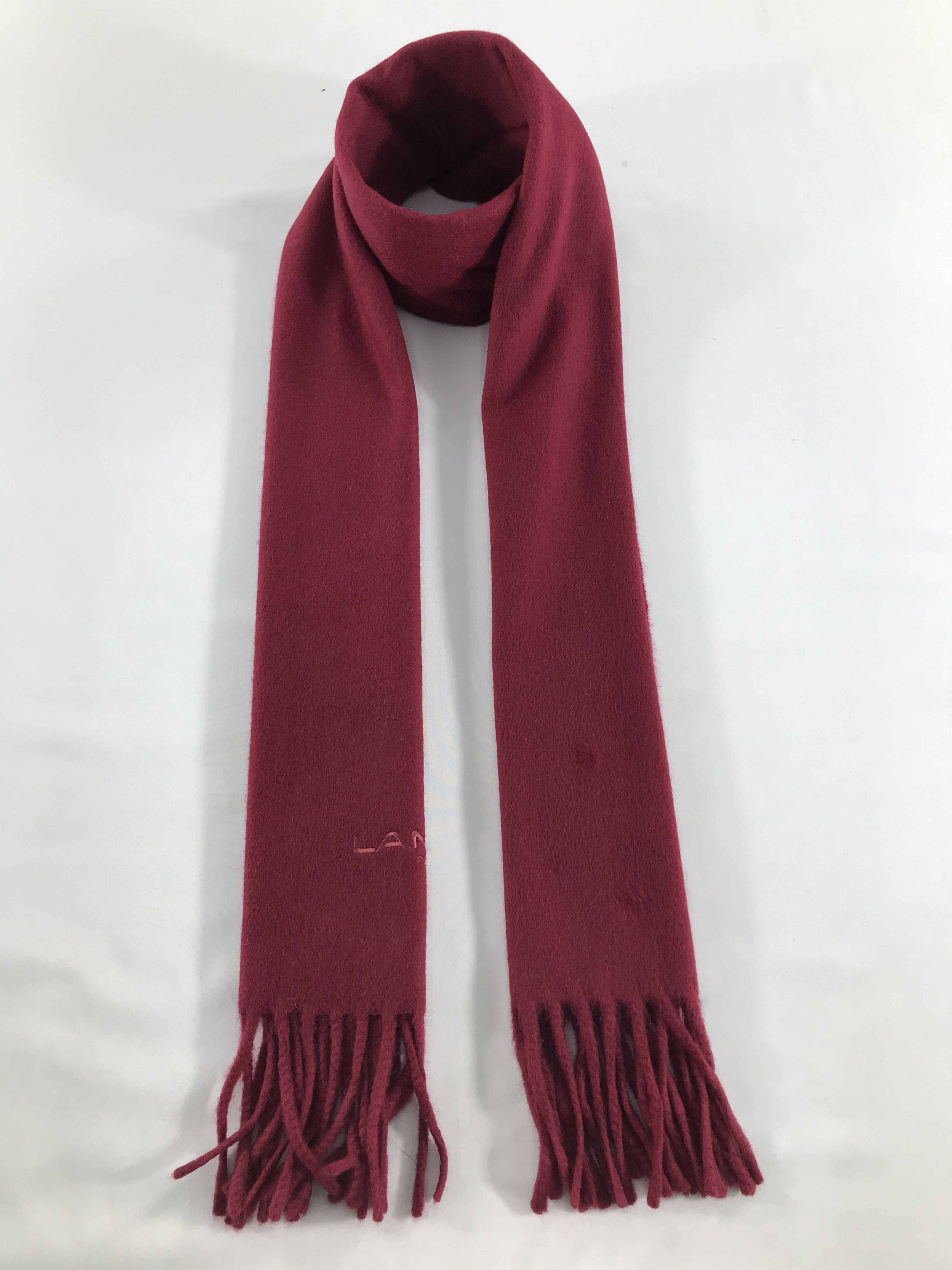 Lancel Lancel Red Cashmere Scarf Muffler V554 Size ONE SIZE - 1 Thumbnail