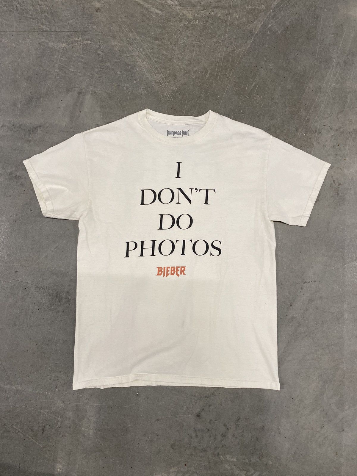 4GSELLER Y2K i don’t do tattoos Justin Bieber purpose tour shirt erd Size US M / EU 48-50 / 2 - 1 Thumbnail