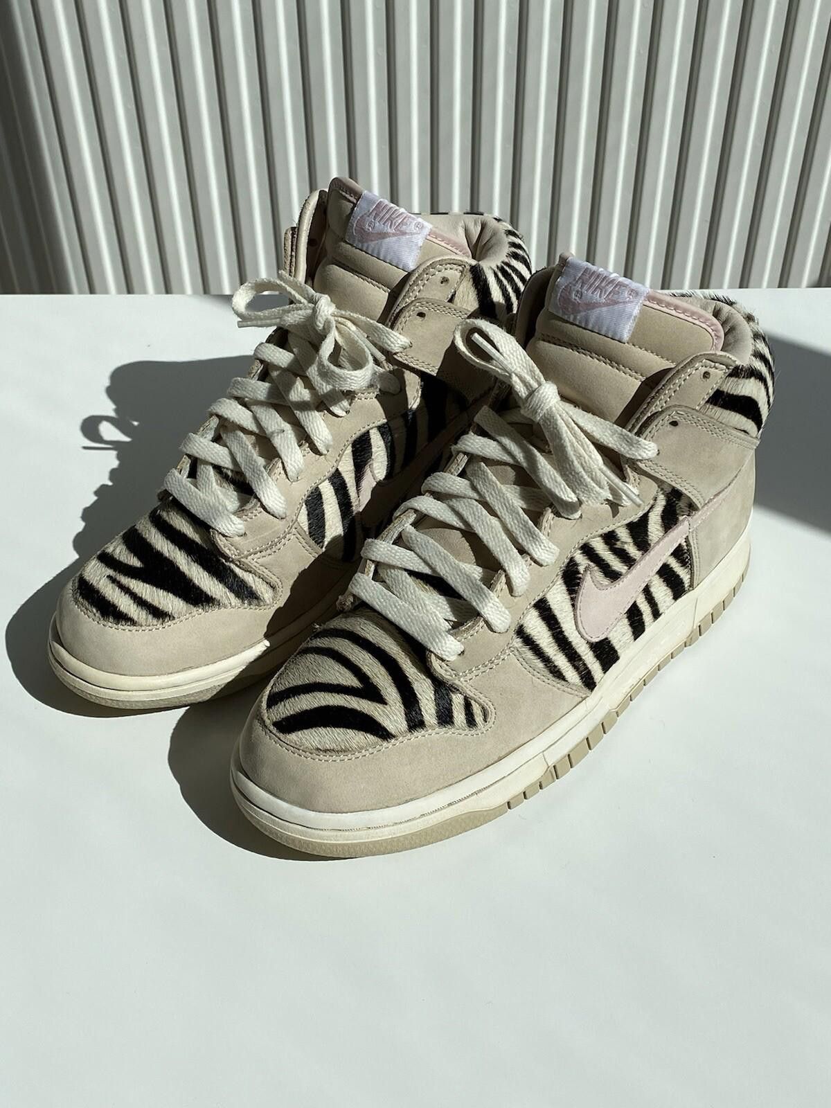 Nike 2004 Nike Dunk High Zebra Horse Hair Birch Vintage Size US 8 / EU 41 - 5 Thumbnail