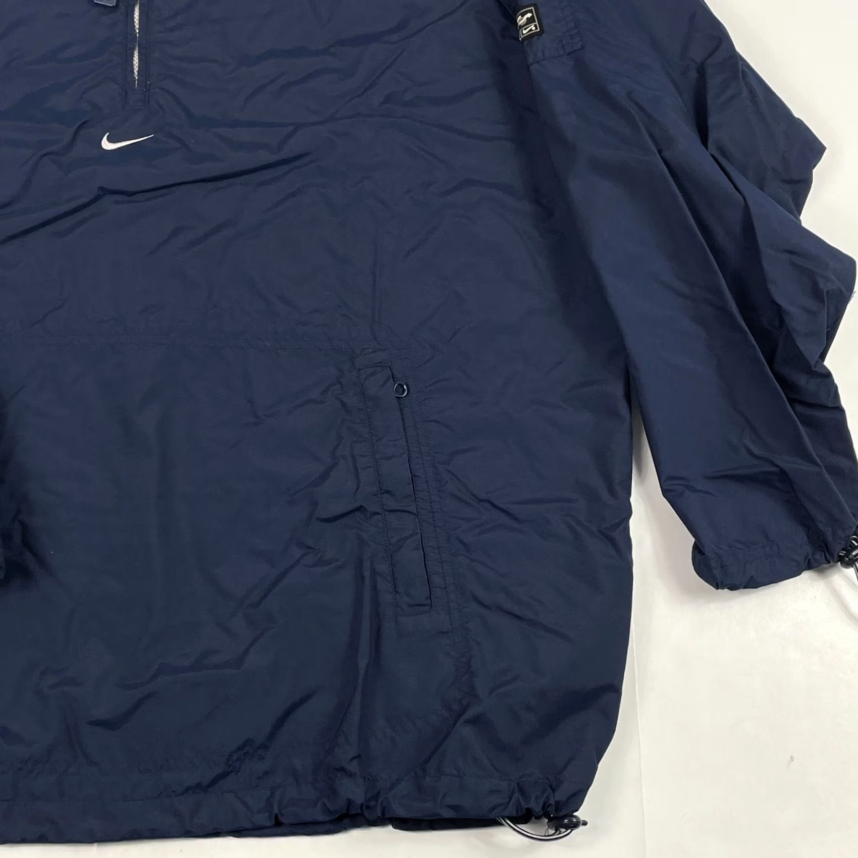 Nike VINTAGE Nike Jacket Men Extra Large Blue Track 1/4 Zip Anorak Hood Center Swoosh Size US XL / EU 56 / 4 - 4 Thumbnail