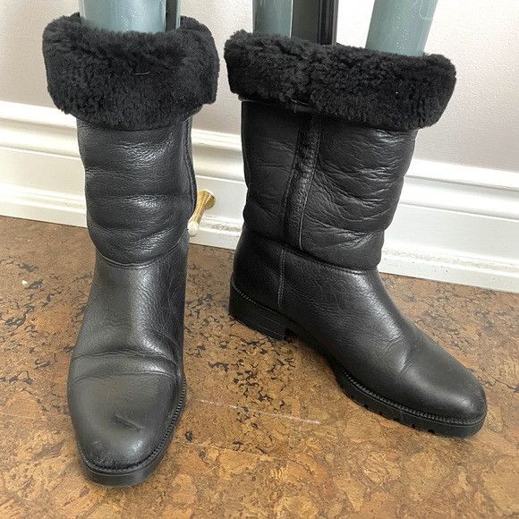 Vintage Vintage Black Sheepskin Boots - 6.5, made in Canada 🇨🇦 Size US 6.5 / IT 36.5 - 9 Thumbnail