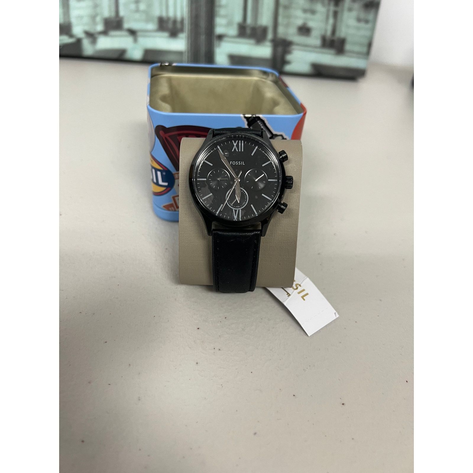 Fossil Fossil BQM2364 Fenmore Multifunction Black Leather Watch Size ONE SIZE - 3 Thumbnail