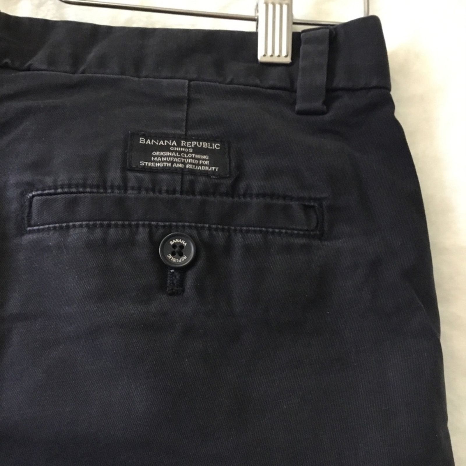 Banana Republic Banana Republic Black Men's Flat Front Aiden Strength Chinos Size US 28 / EU 44 - 6 Thumbnail