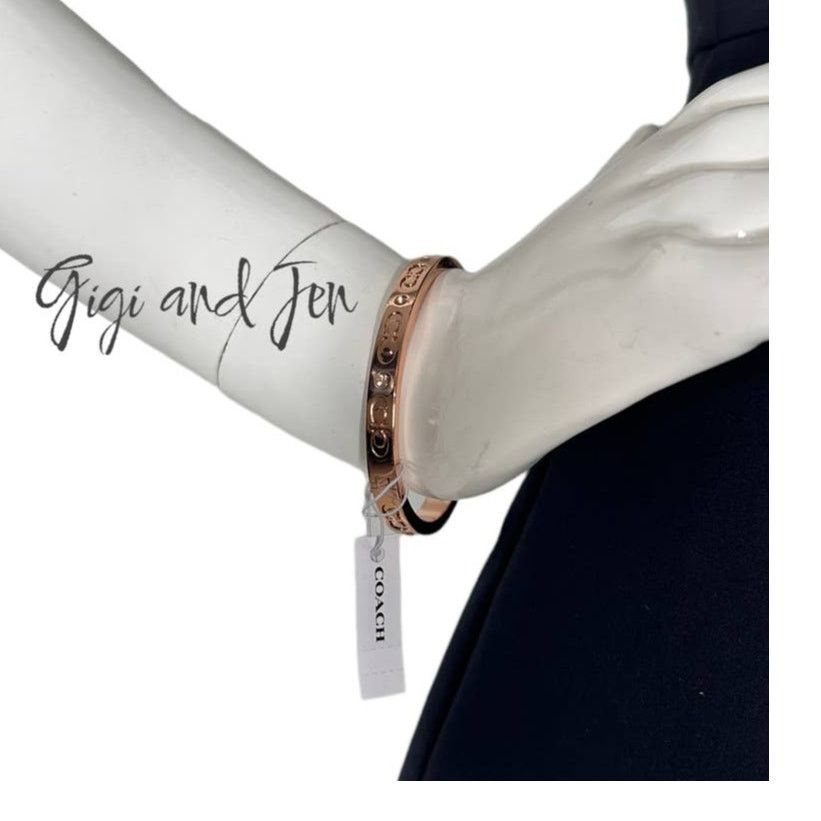 Coach Coach Rose Gold Kissing C Bangle Bracelet Size ONE SIZE - 1 Thumbnail