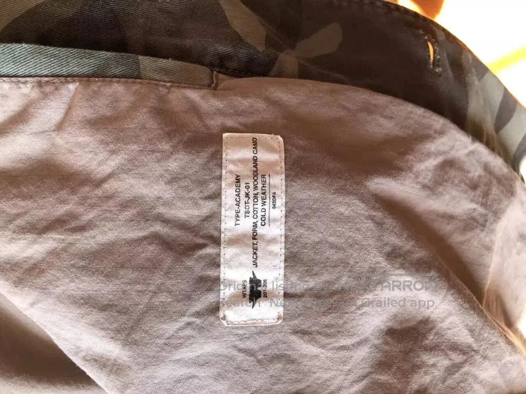 Wtaps camo jacket with unique distressed details. Size US L / EU 52-54 / 3 - 8 Thumbnail