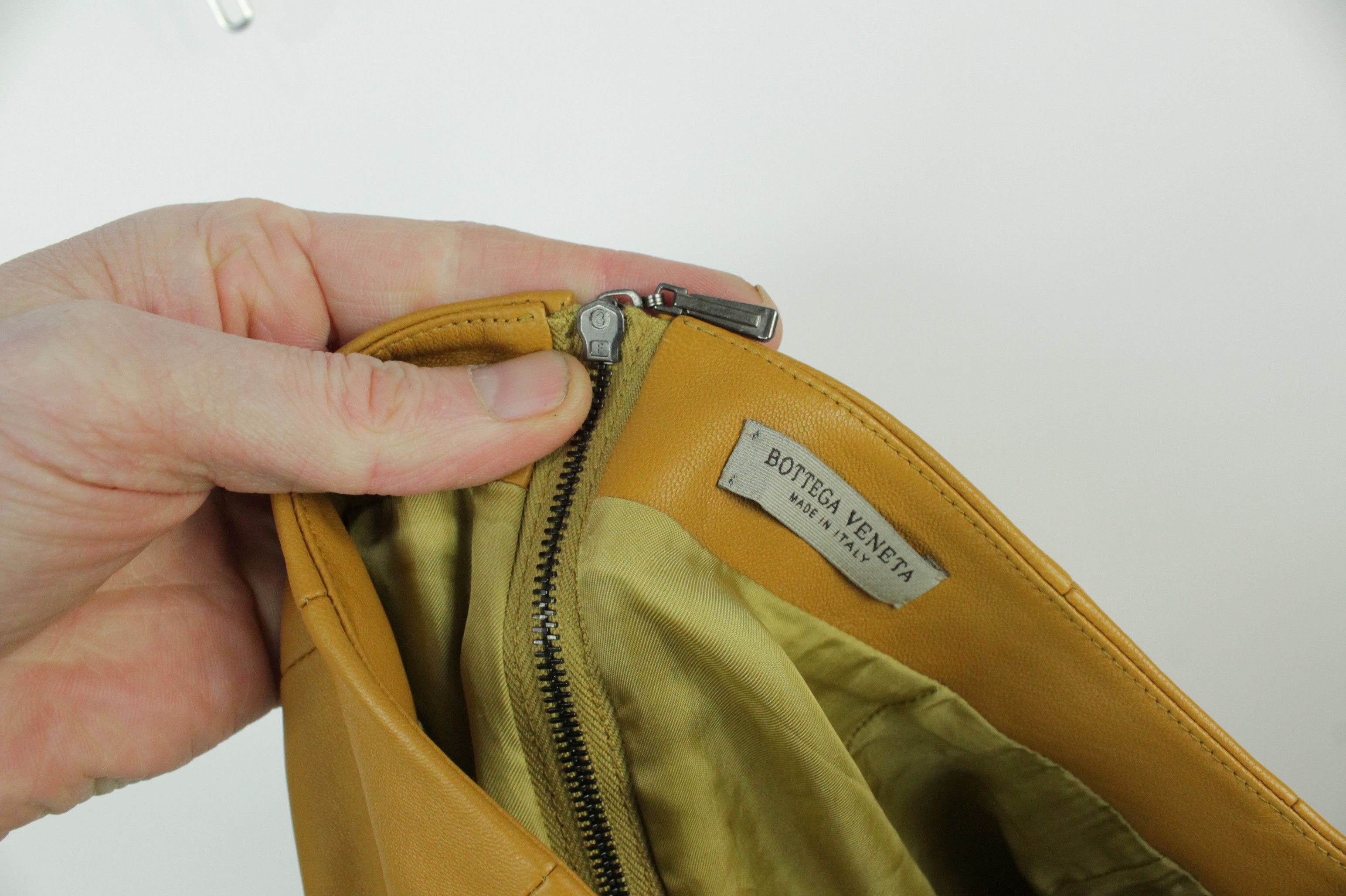 Bottega Veneta Bottega Veneta Dark Orange Leather Slim Straight Pants Size 27" / US 4 / IT 40 - 8 Thumbnail