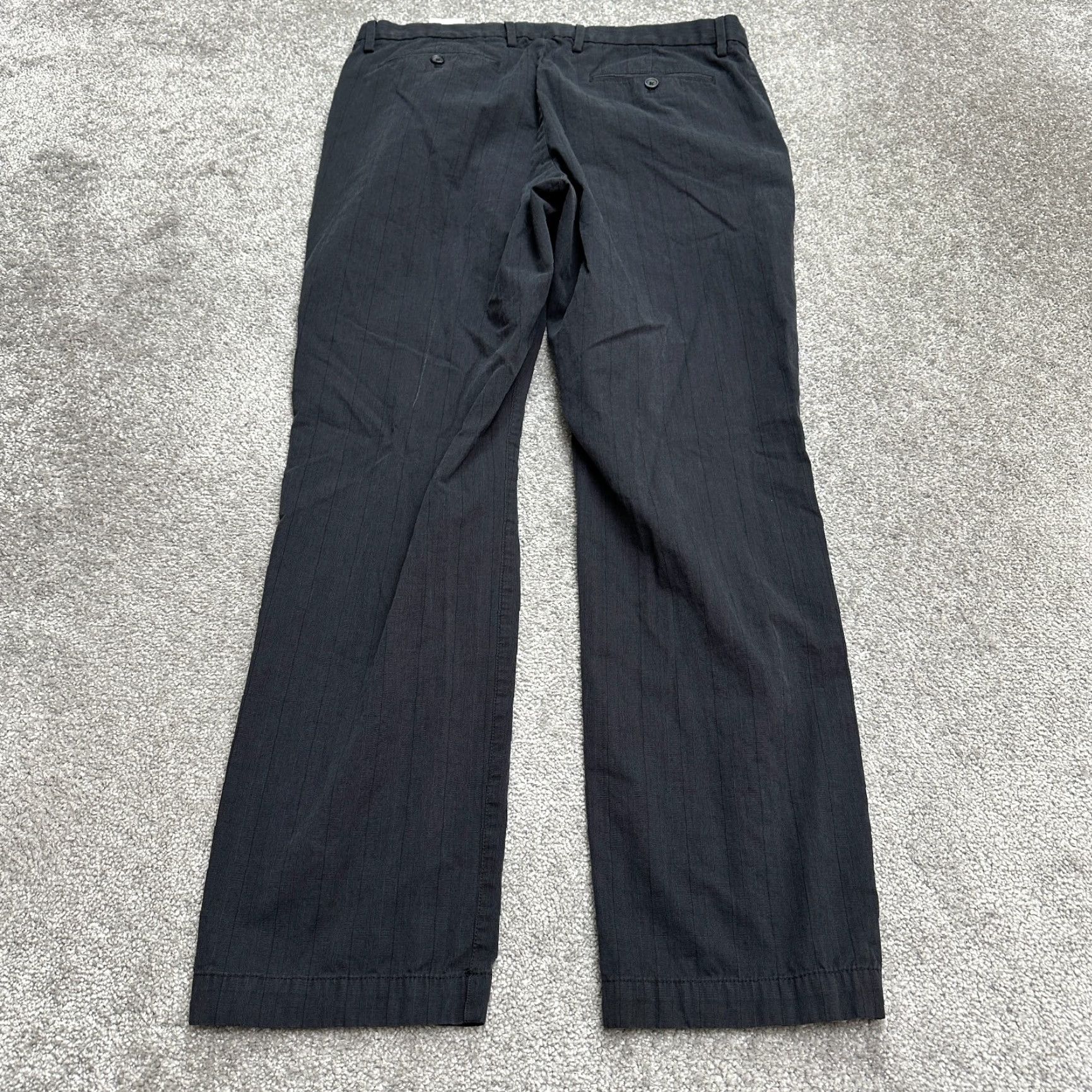 Banana Republic Banana Republic Pants Mens 35x32 Navy Plaid Straight Leg Work Kentfield Size US 35 - 2 Thumbnail
