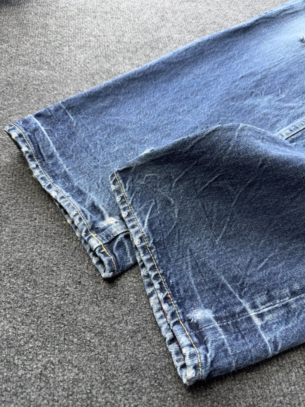 Japan Rags 🔥 Japan Rags Vintage 00s Y2K Distressed Blue Denim Jeans Size US 33 - 4 Thumbnail