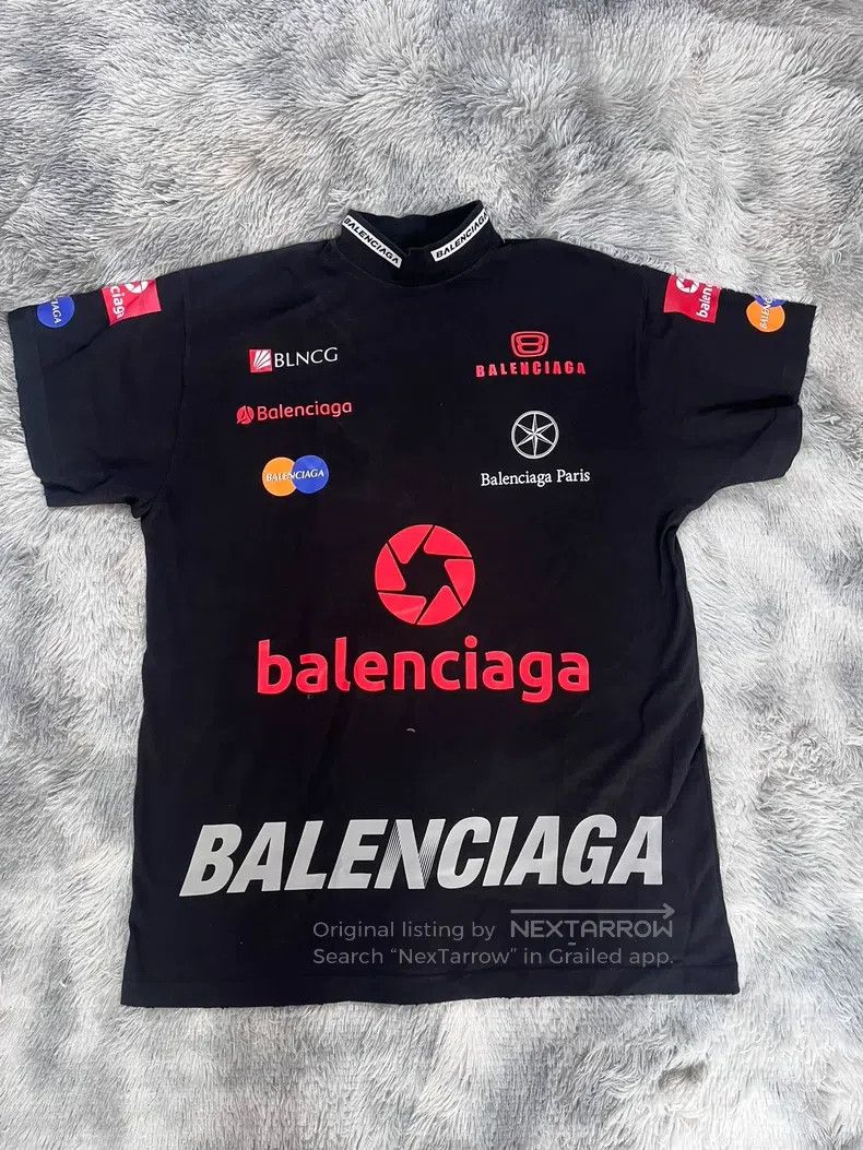 Balenciaga Balenciaga Racing Multielement Embroidered Logo Short Slee Size US S / EU 44-46 / 1 - 1 Thumbnail