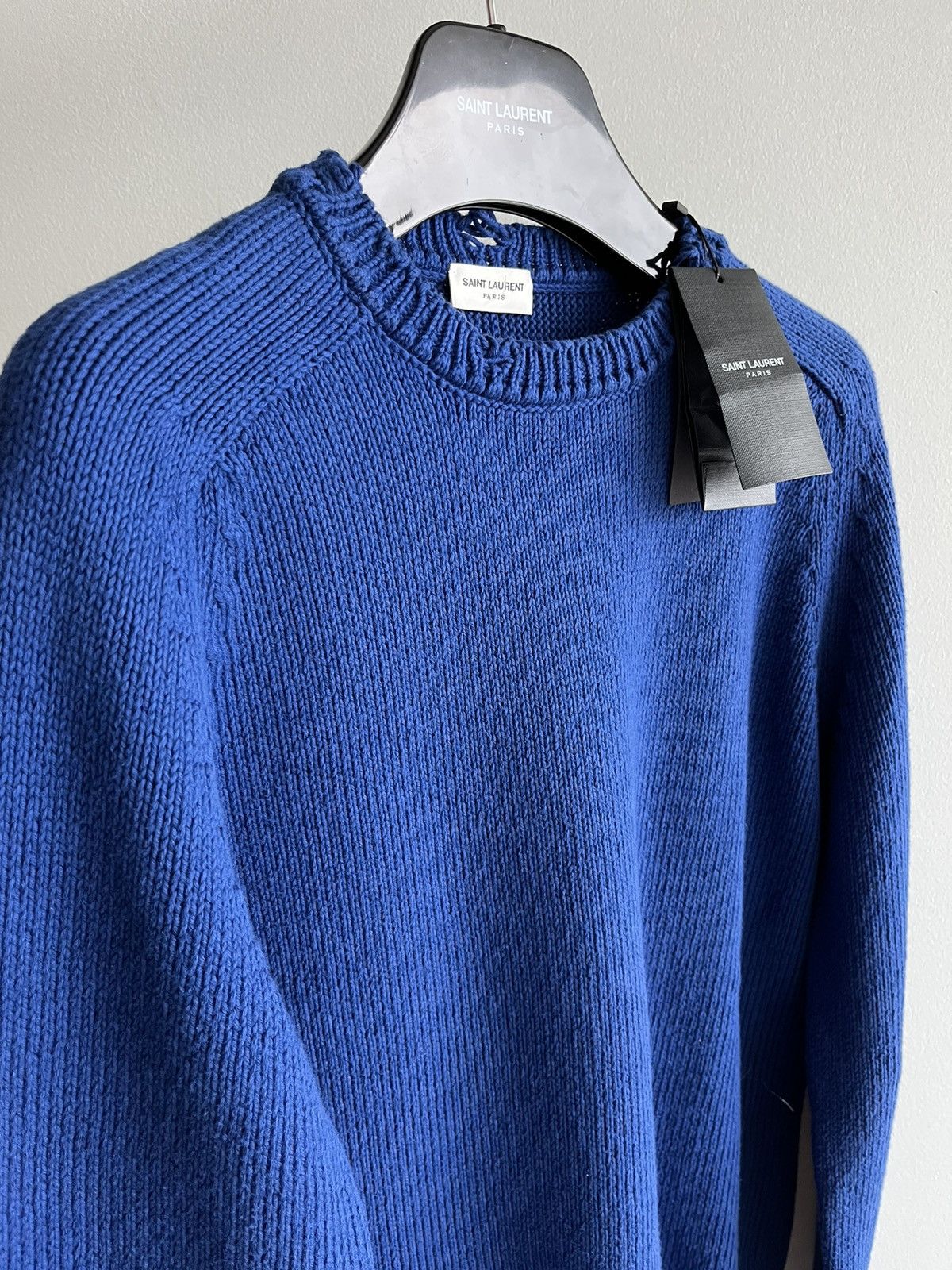 Saint Laurent Paris Super Runway Saint Laurent Sweater Distressed Size US L / EU 52-54 / 3 - 5 Thumbnail