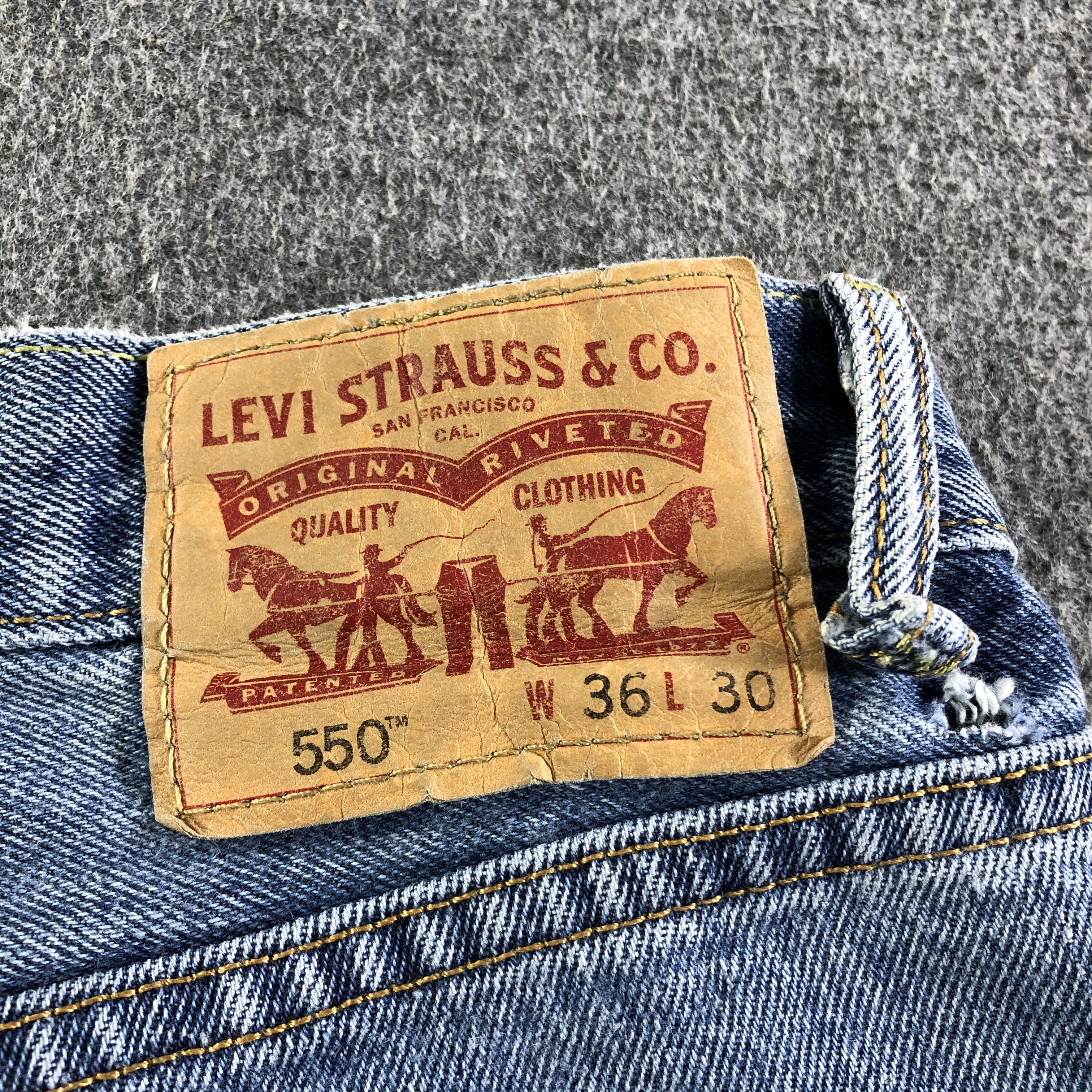 Levi's Vintage Blue Wash Levis 550 Jeans-J4357 Size US 35 - 5 Thumbnail