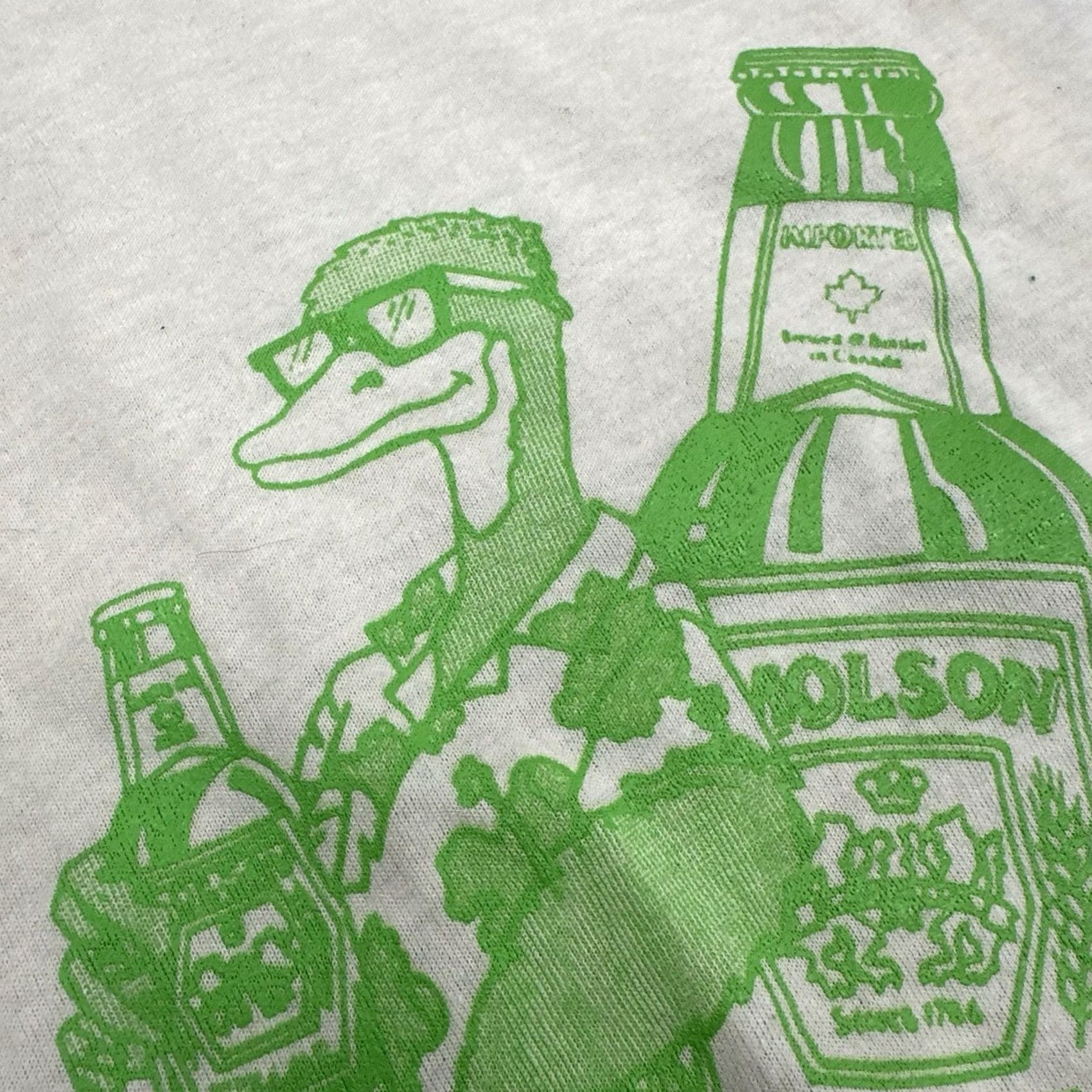 Fruit Of The Loom VINTAGE Molson Canadian Beer T Shirt 80s Screen Stars XL Distressed White Mens Size US XL / EU 56 / 4 - 3 Thumbnail