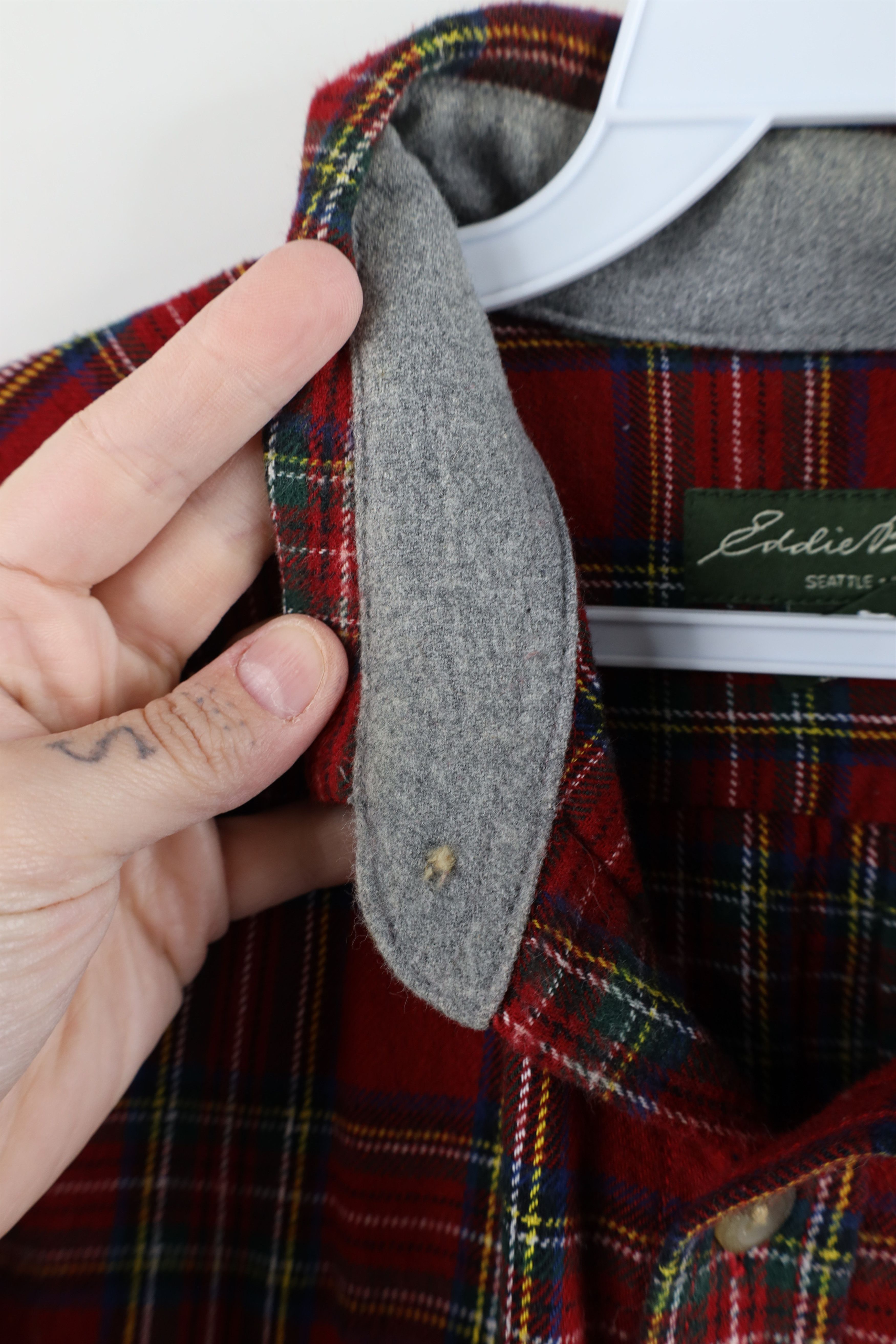 Eddie Bauer × Vintage Vintage Eddie Bauer Flannel Collared Button Down Shirt Plaid Size US L / EU 52-54 / 3 - 6 Thumbnail
