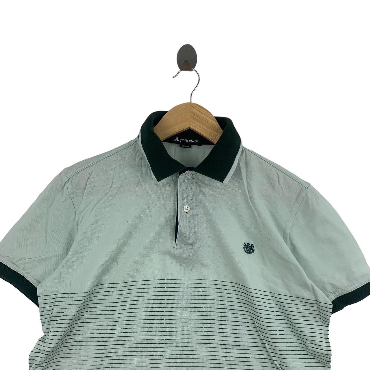 Vintage Vintage AQUASCUTUM LONDON Ringer Polo Tee Shirt Top Striped Size US M / EU 48-50 / 2 - 2 Thumbnail