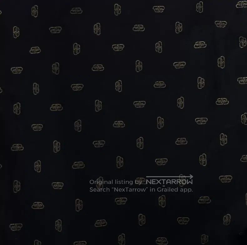 Balenciaga Balenciaga Black and Gold Double B Lock Printed Logo Overs Size XXS / US 00 / IT 34 - 5 Thumbnail