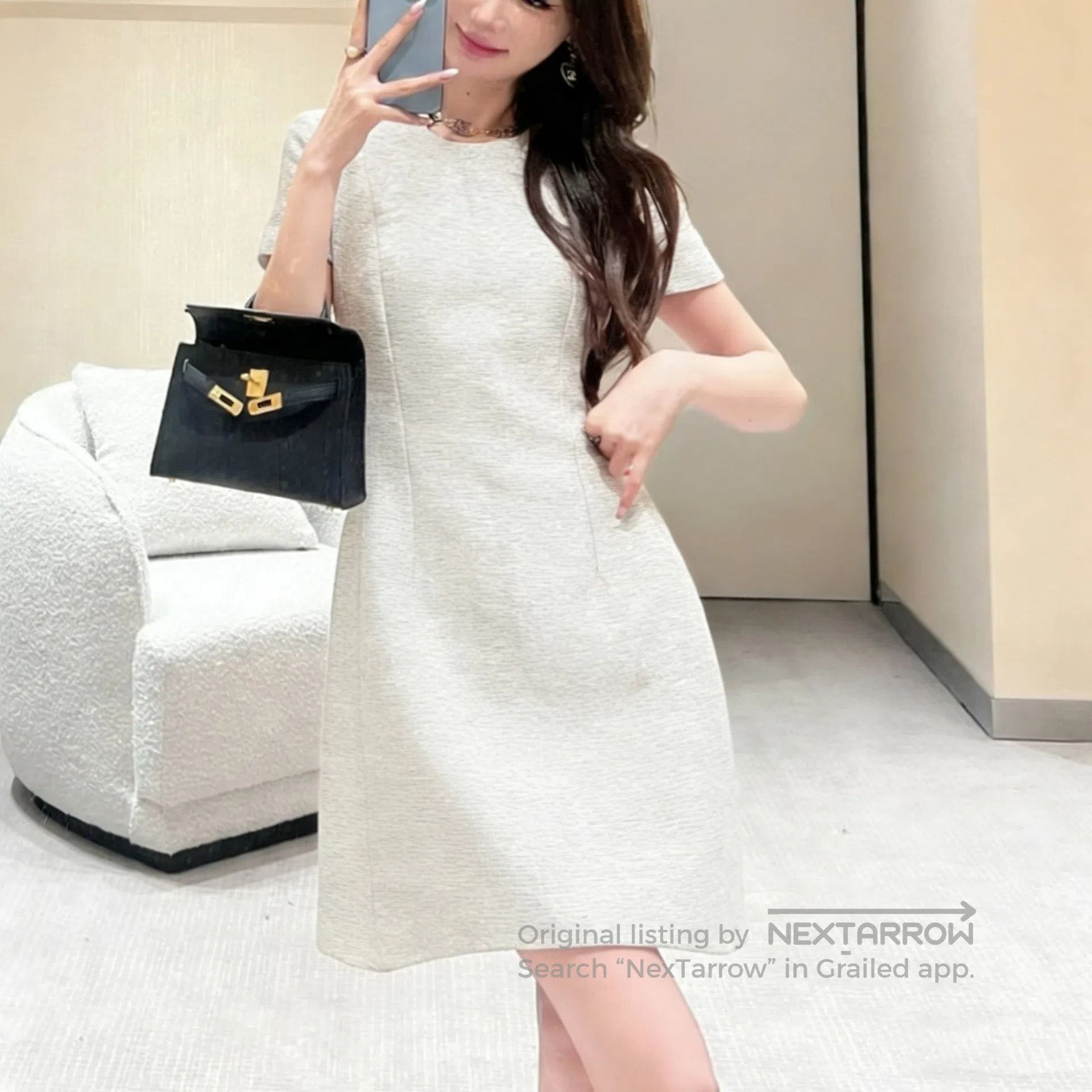 Dior Dior Waist-Cinched Short-Sleeve A-Line Dress| Size XS / US 0-2 / IT 36-38 - 8 Thumbnail