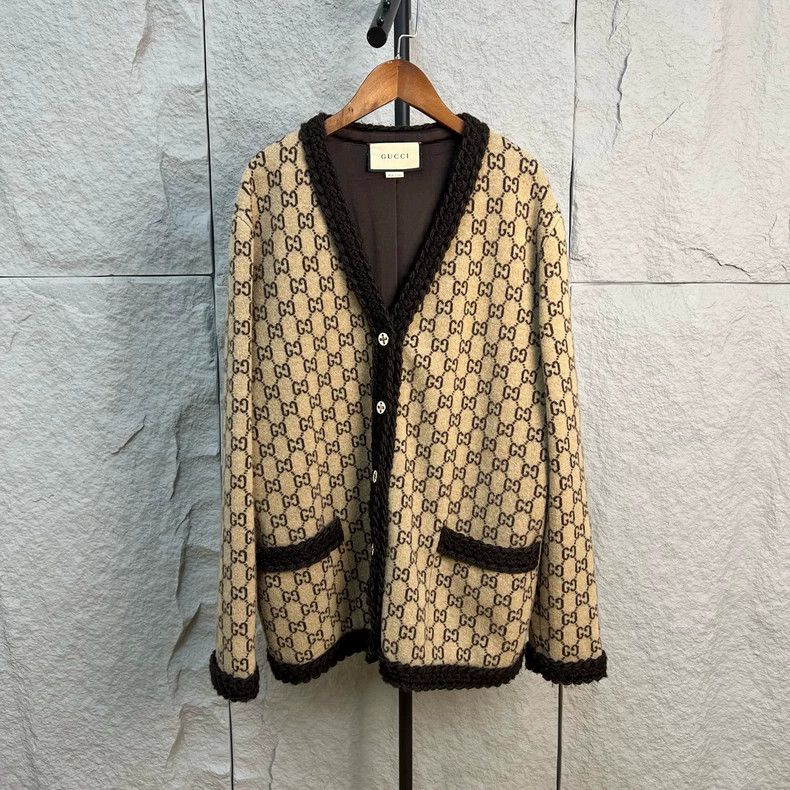 Gucci Gucci Old flower full logo wool cardigan jacket 2501-Nextar Size US S / EU 44-46 / 1 - 1 Thumbnail