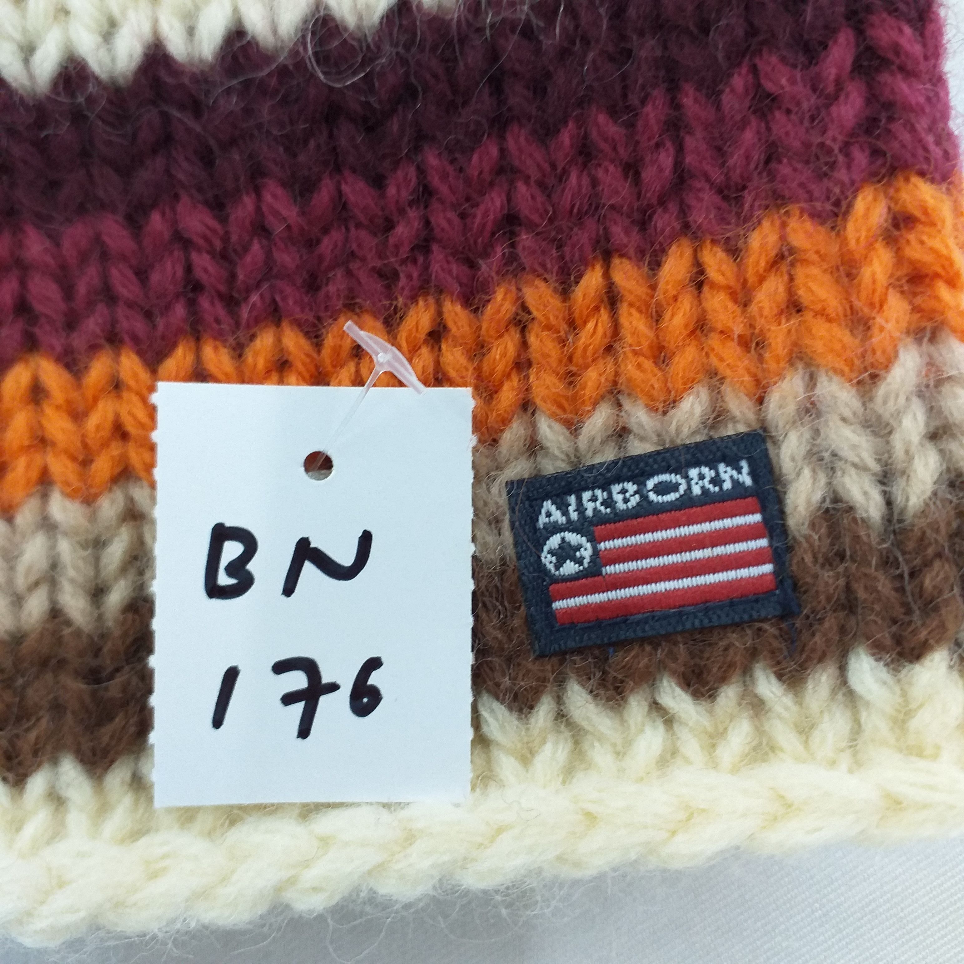 Japanese Brand Airborn Stripes Snow Cap Hat Beanie -BN176 Size ONE SIZE - 5 Thumbnail