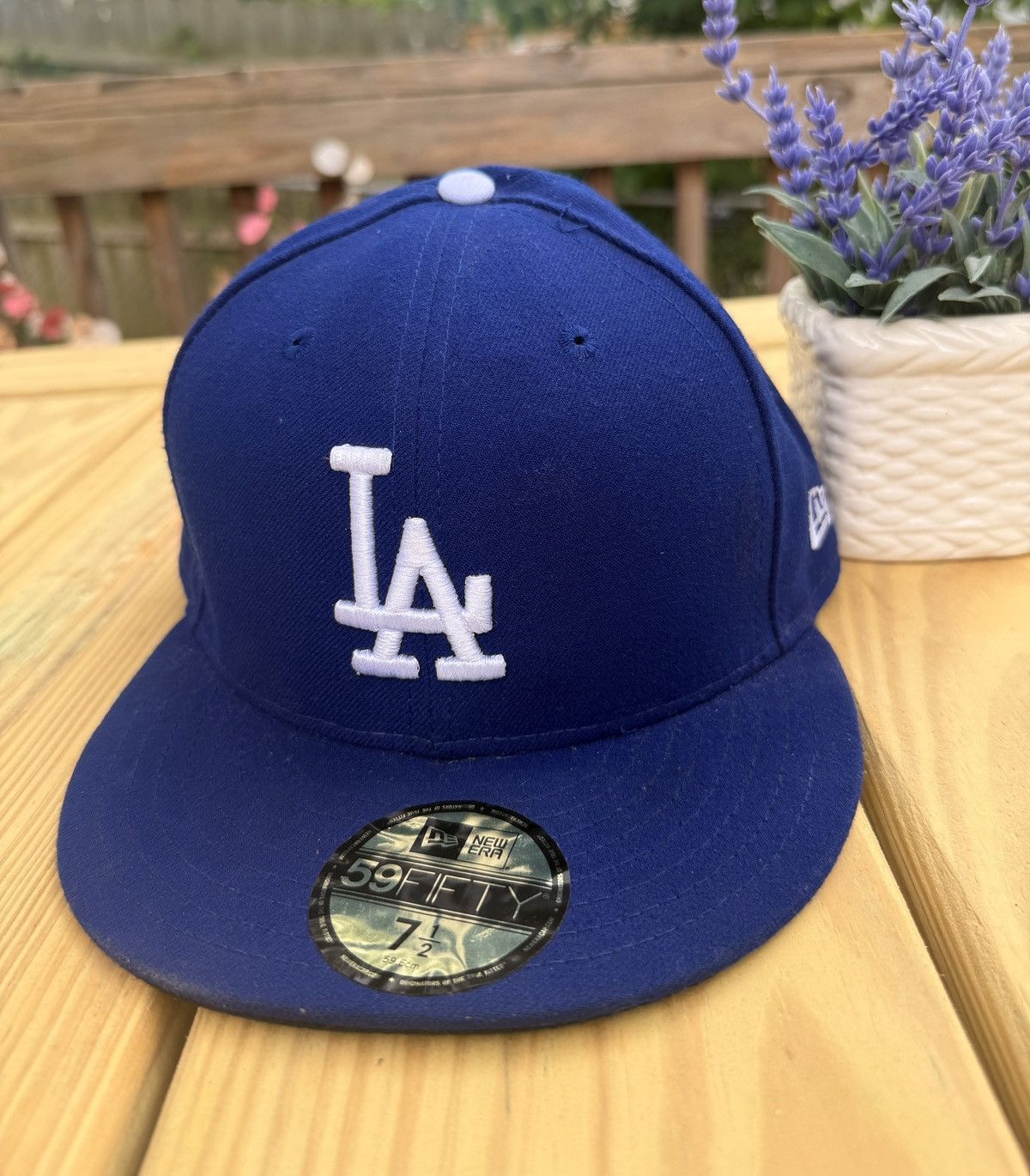 MLB × New Era × Vintage New Era 59FIFTY Los Angeles Dodgers Fitted Hat MLB Cap LA Size 34 - 1 Thumbnail