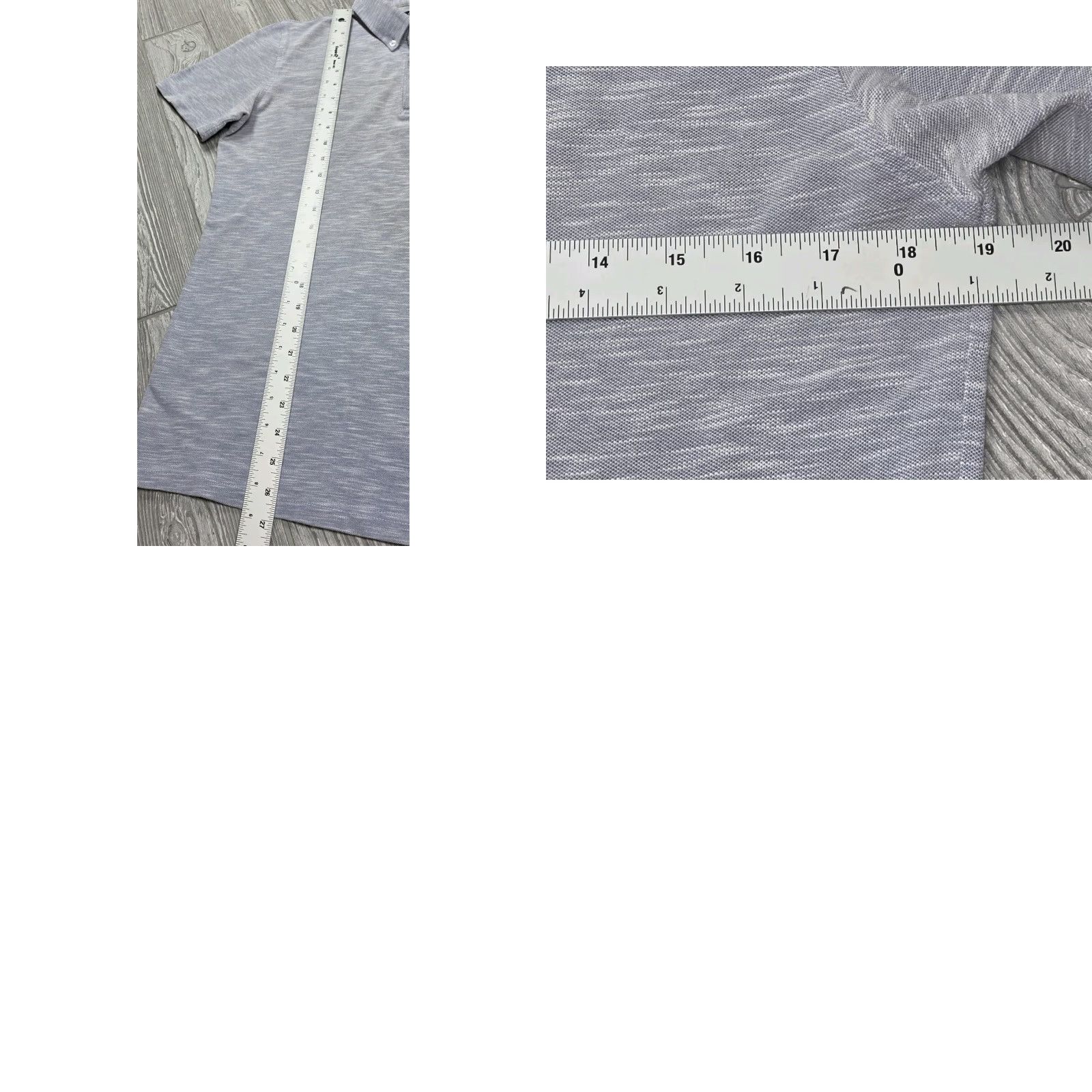Vintage Ledbury Polo Shirt Men's Light Blue Heathered Short Sleeve Pique Size S Size US S / EU 44-46 / 1 - 8 Thumbnail
