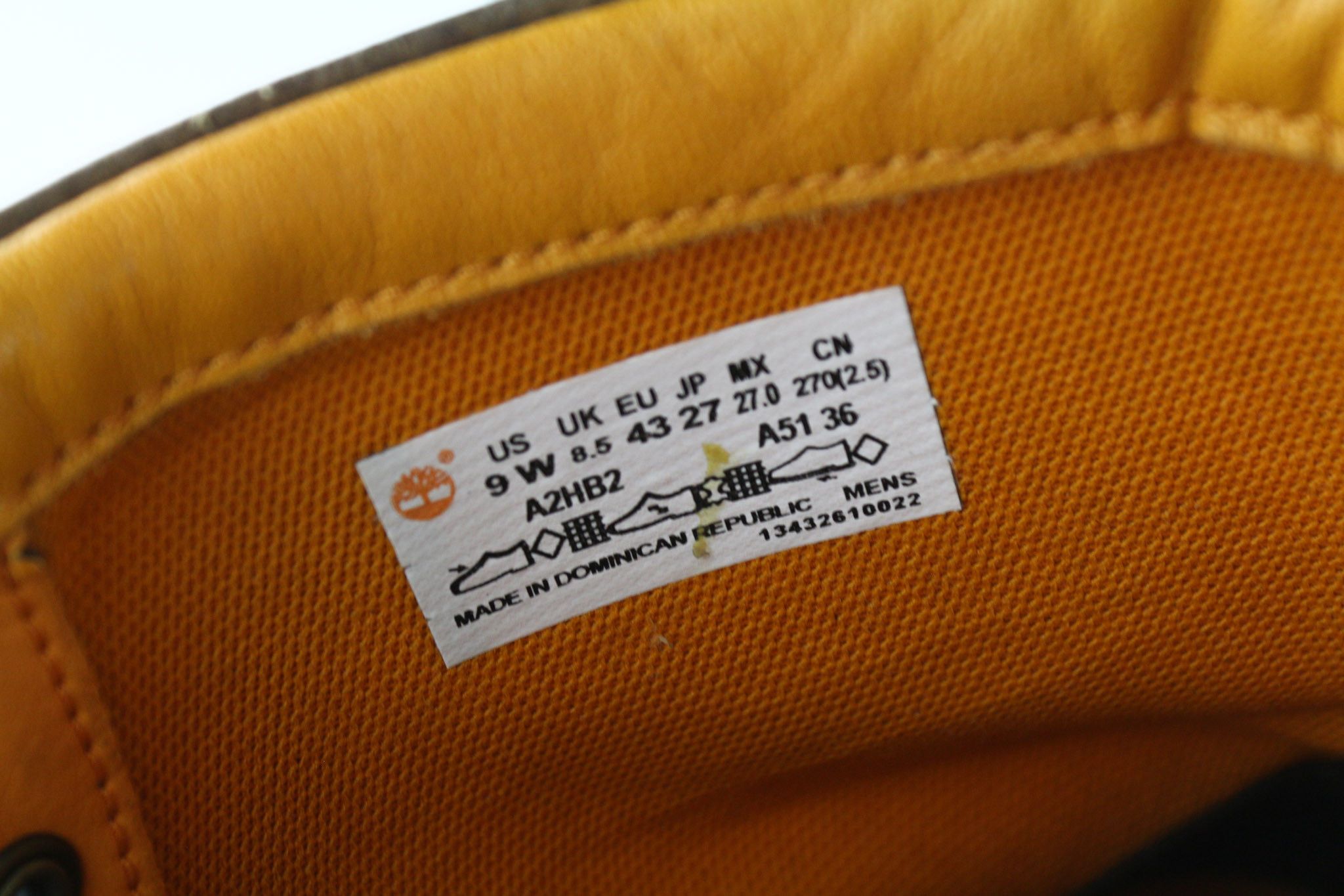 Timberland A2HB2 UK8.5 Leather Almond ReBOTL Melange Gripstick 79888 Size US 9 / EU 42 - 10 Thumbnail