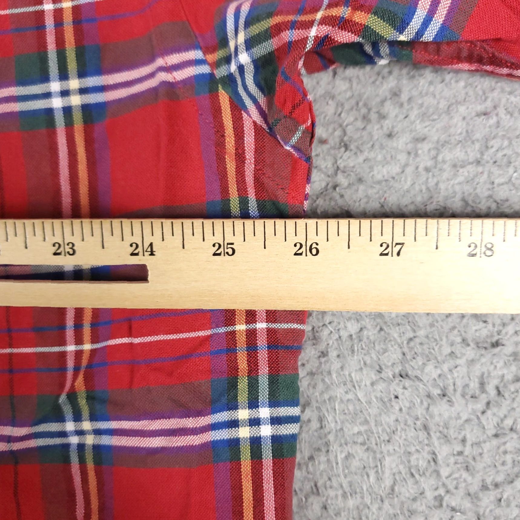 Nautica Nautica Shirt Mens L Red Plaid Button-Up Short Sleeve Casual Collared Cotton Size US L / EU 52-54 / 3 - 6 Thumbnail