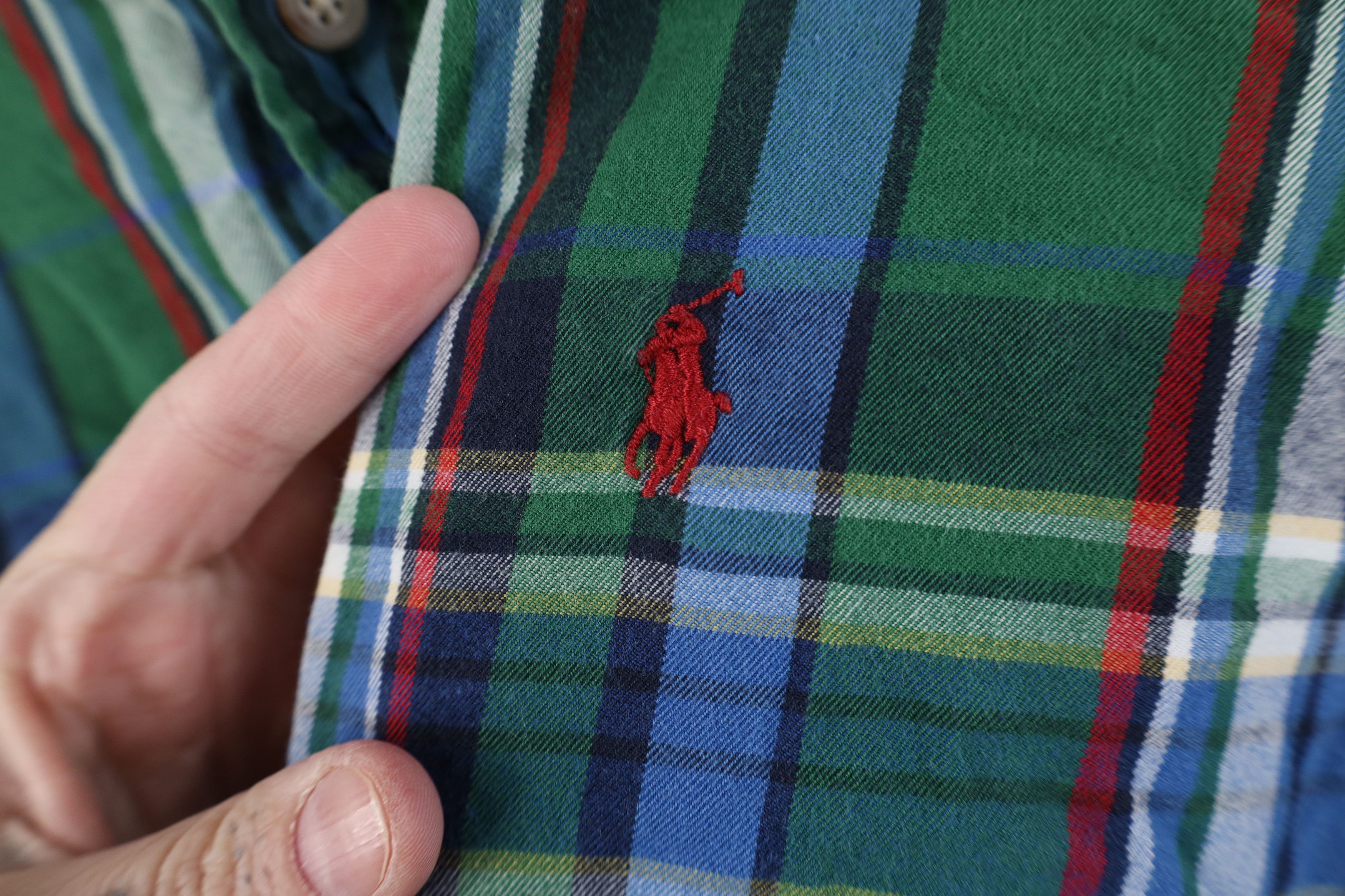Polo Ralph Lauren Vintage 90s Ralph Lauren Fit Flannel Button Down Shirt Size US L / EU 52-54 / 3 - 4 Thumbnail