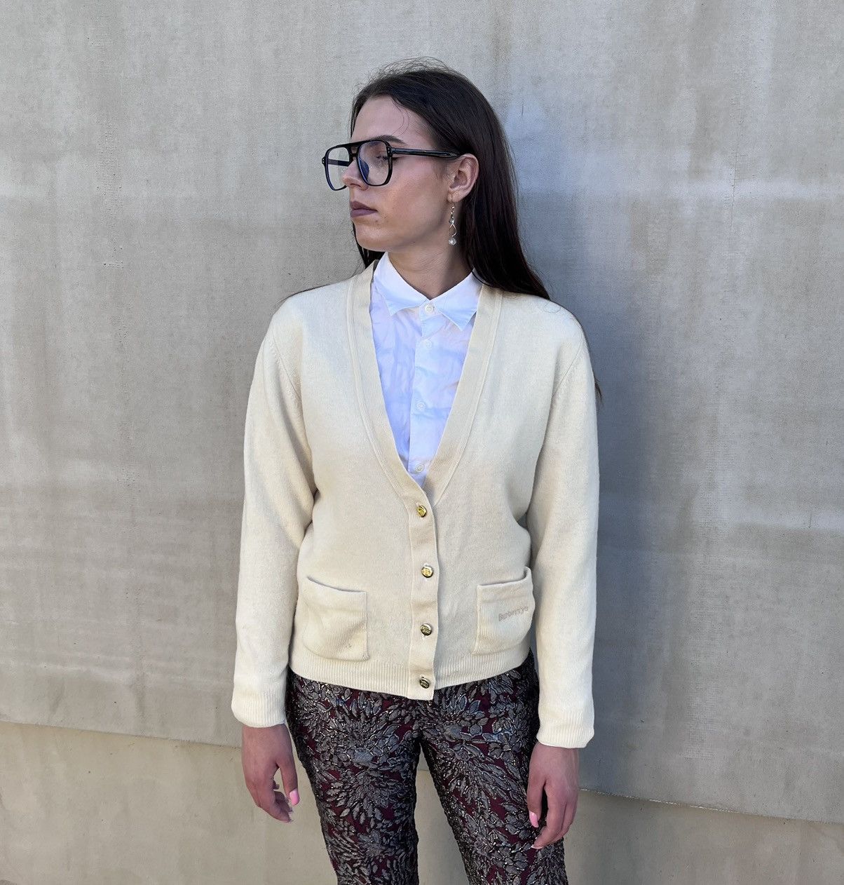 Burberry Burberrys Lambswool Cardigan Vintage Size 40 Logo Buttons Size S / US 4 / IT 40 - 2 Thumbnail